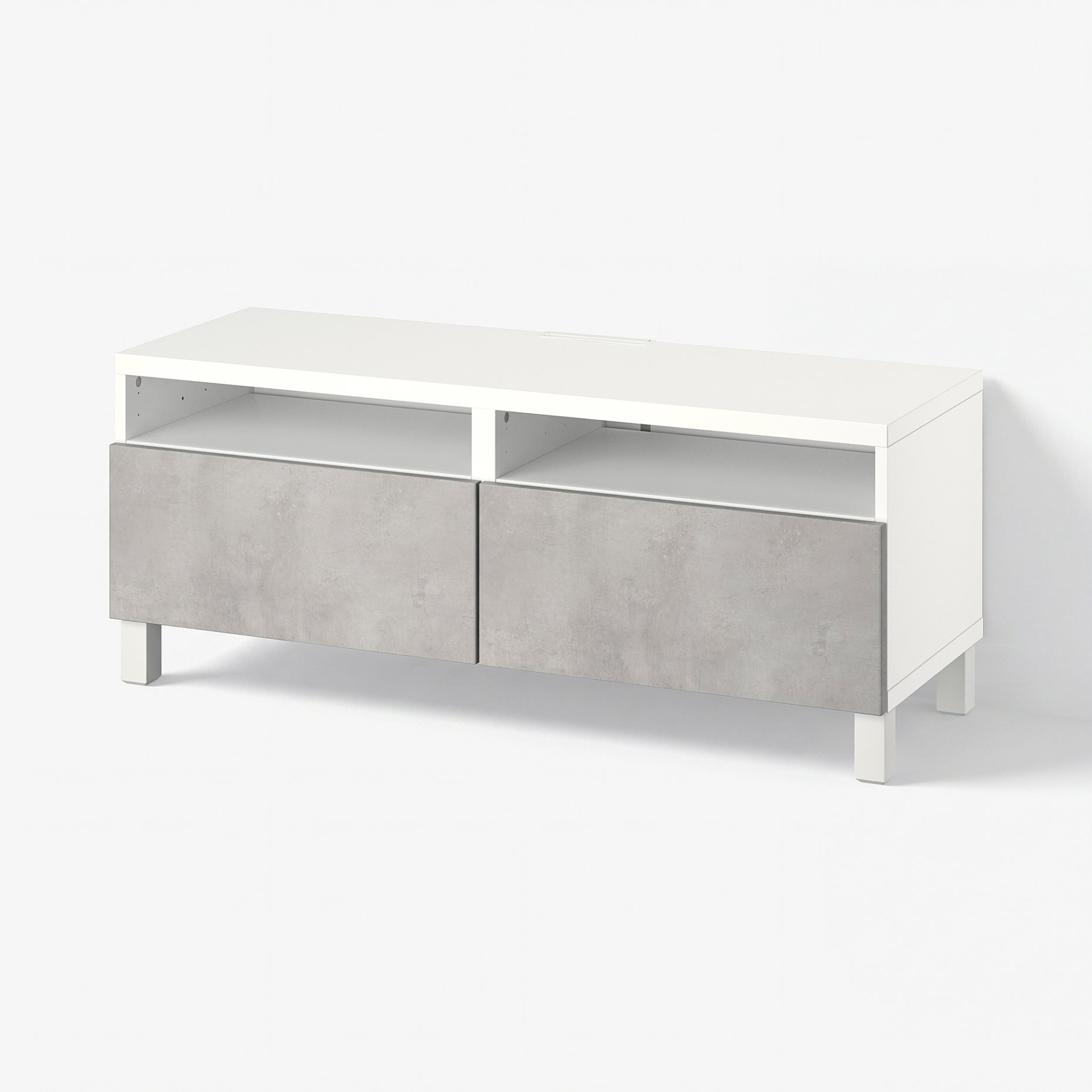 BESTÅ, TV bench with drawers push open, 120x42x48 cm, 594.199.39