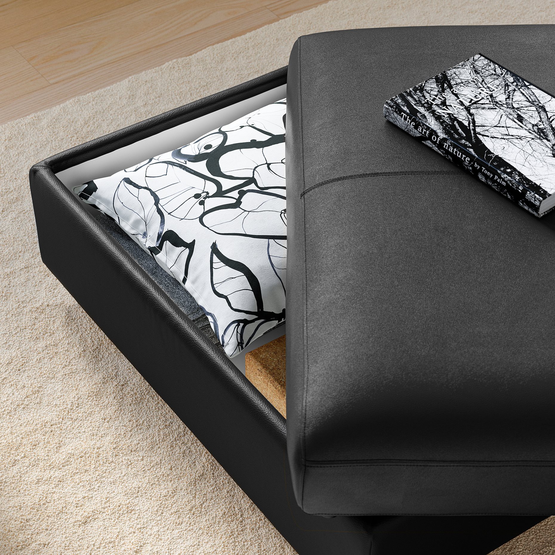 VIMLE, footstool with storage, 604.653.84