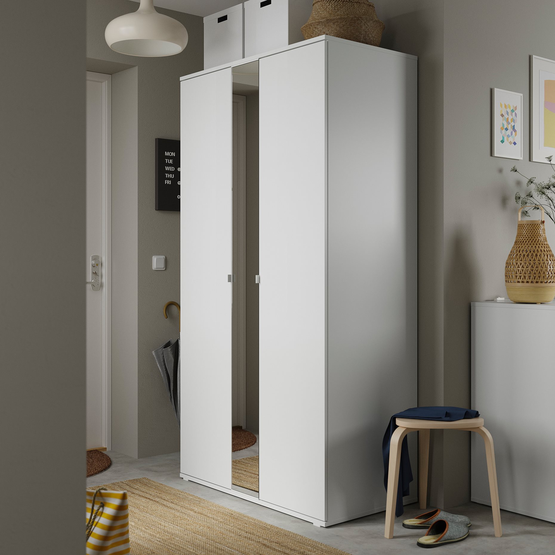VIHALS, wardrobe with 2 doors, 105x57x200 cm, 604.832.55