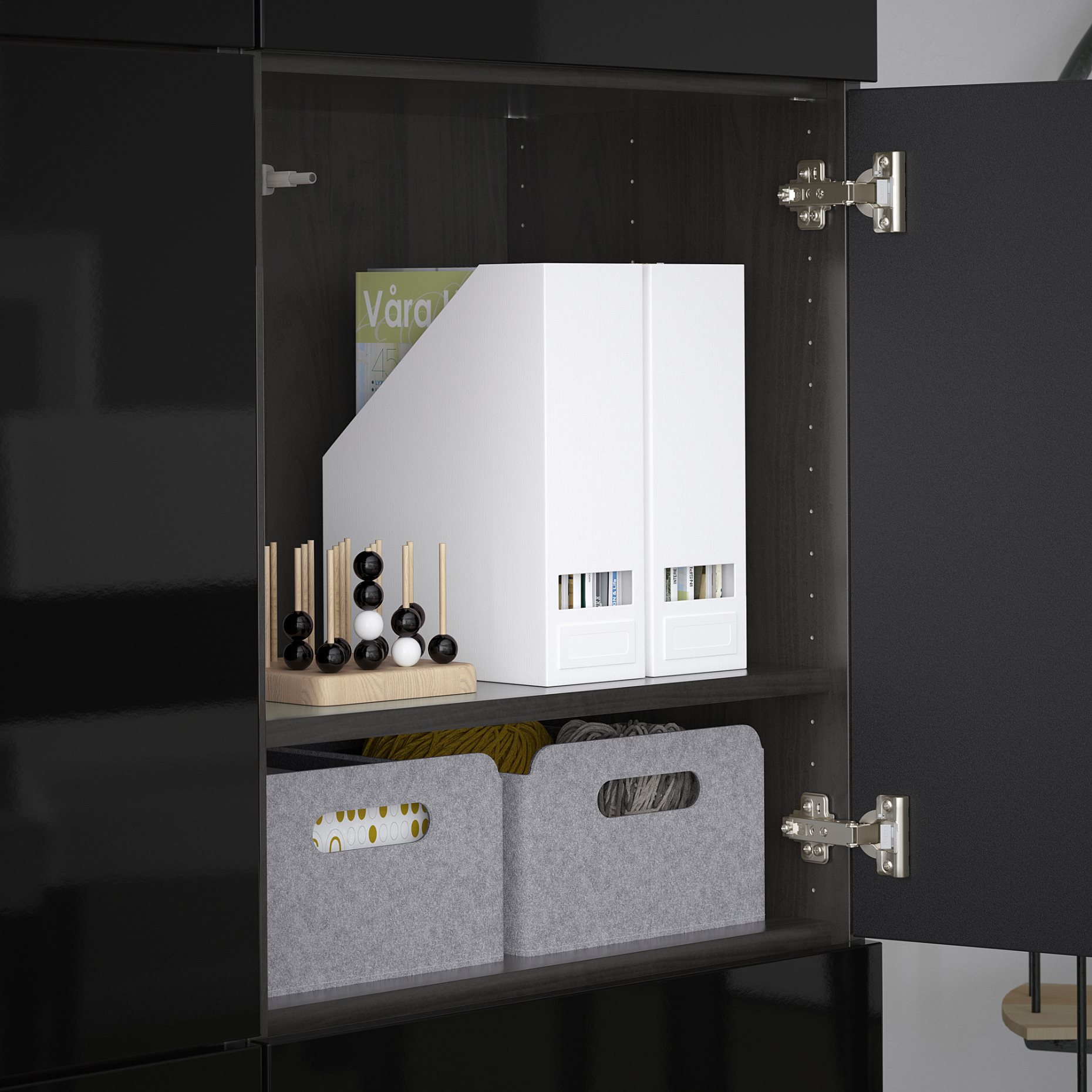 BESTÅ, storage combination with doors, 120x42x193 cm, 690.715.23