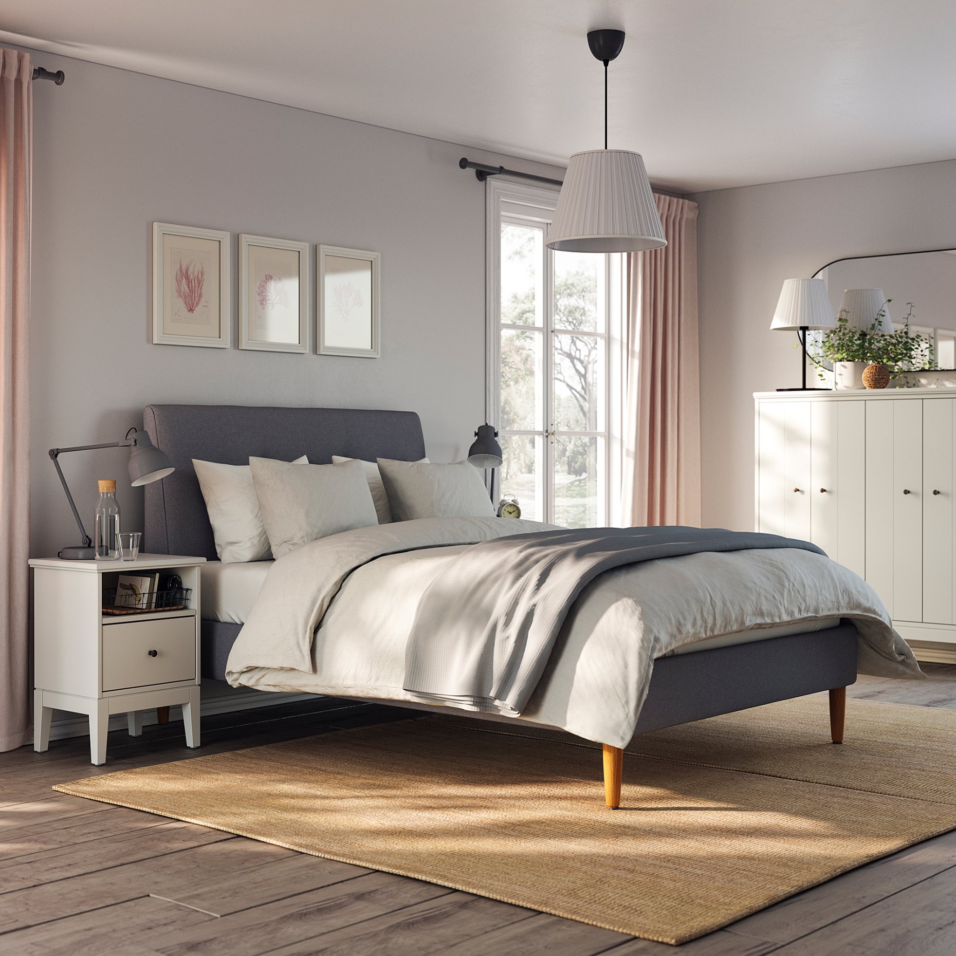 IDANÄS, upholstered bed, 140x200 cm, 704.589.34