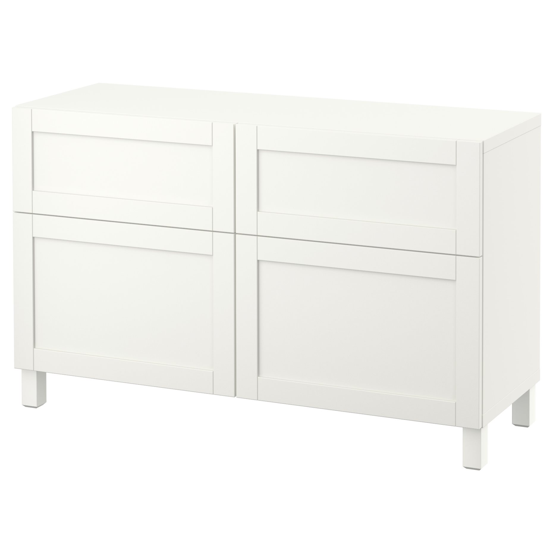 BESTÅ, storage combination with doors/drawers soft-closing, 120x42x74 cm, 791.952.93