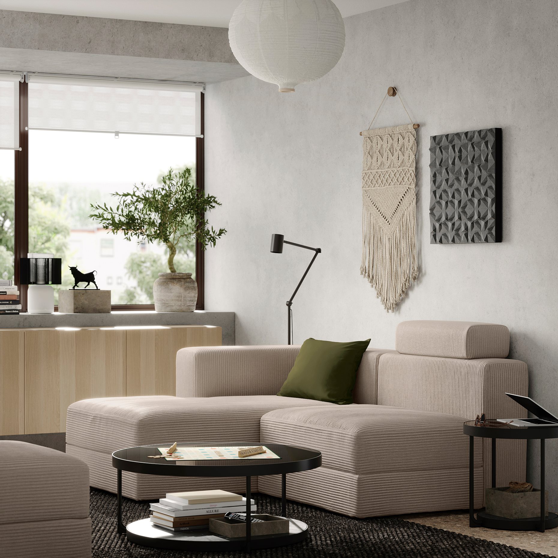 JÄTTEBO, 2,5-seat modular sofa with chaise longue/left with headrest, 794.900.91