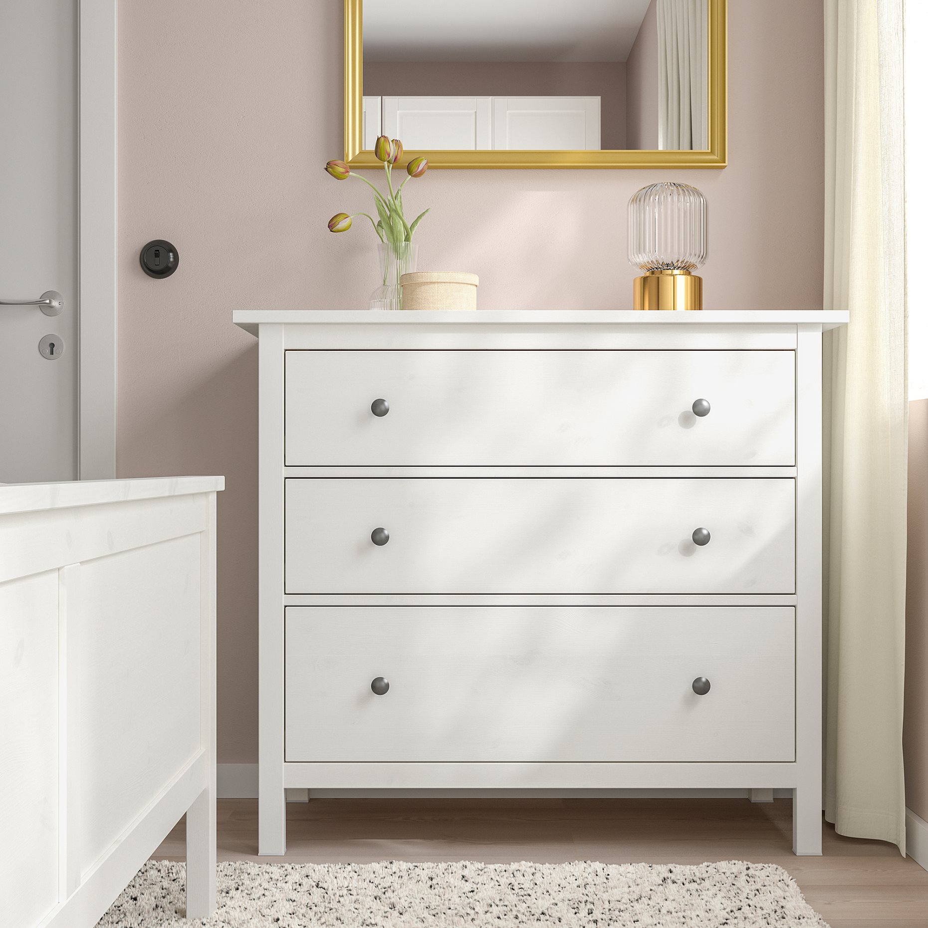 HEMNES, συρταριέρα με 3 συρτάρια, 804.247.45