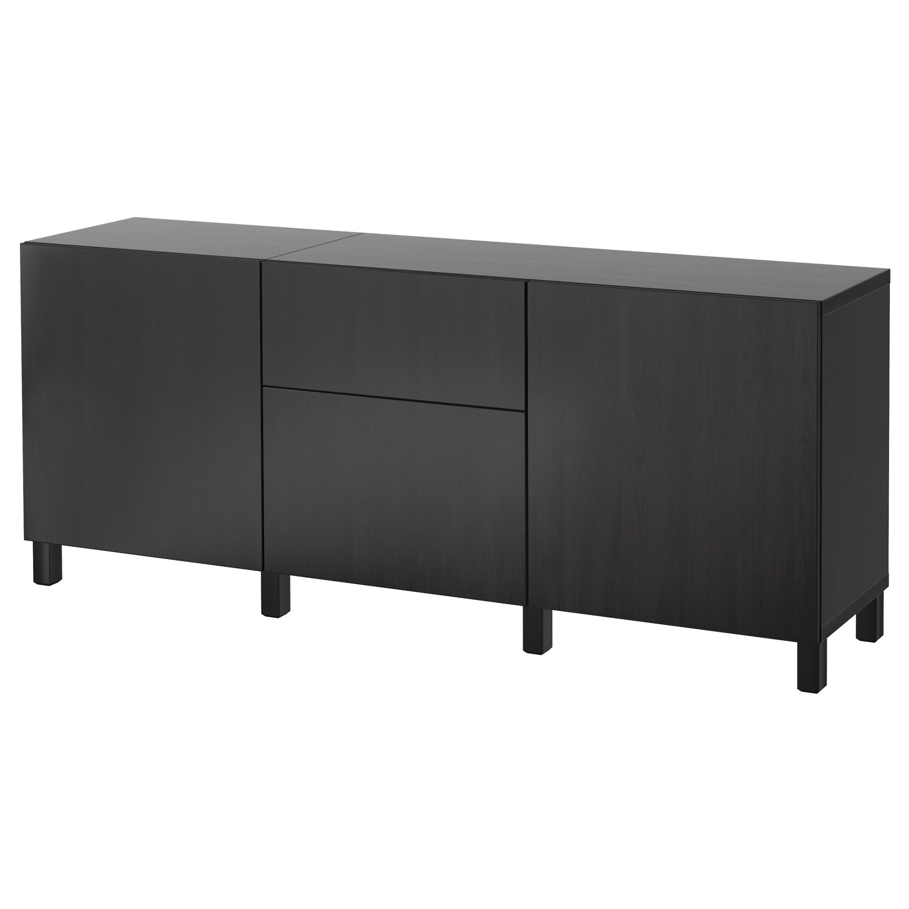 BESTÅ, storage combination with drawers soft-closing, 180x42x74 cm, 891.956.31