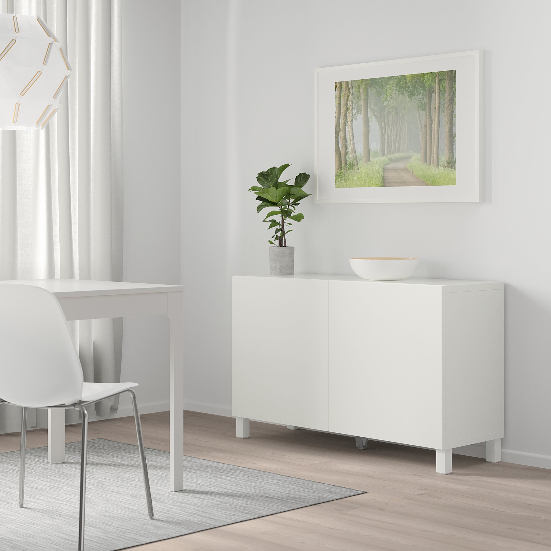 BESTÅ, σύνθεση αποθήκευσης με πόρτες, 120x42x74 cm, 892.098.26