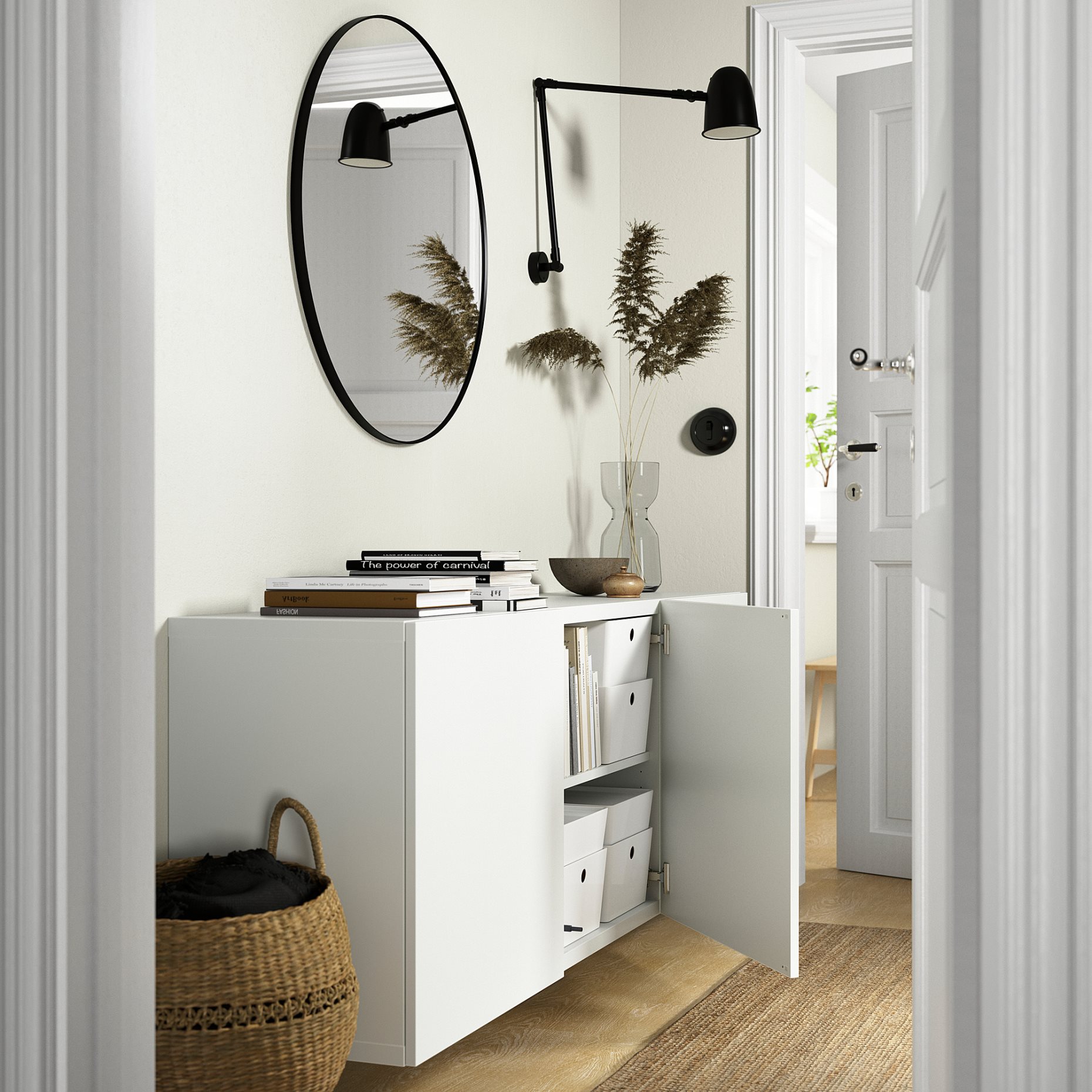 BESTÅ, wall-mounted cabinet combination, 180x42x64 cm, 894.259.10