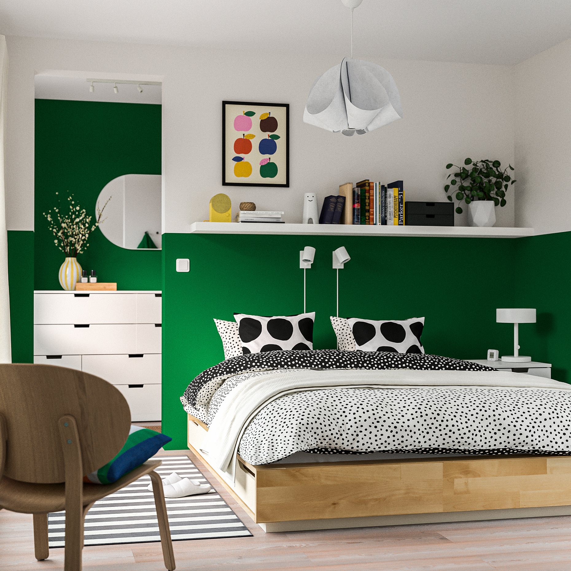 MANDAL, bed with storage, 160x200 cm, 902.804.83