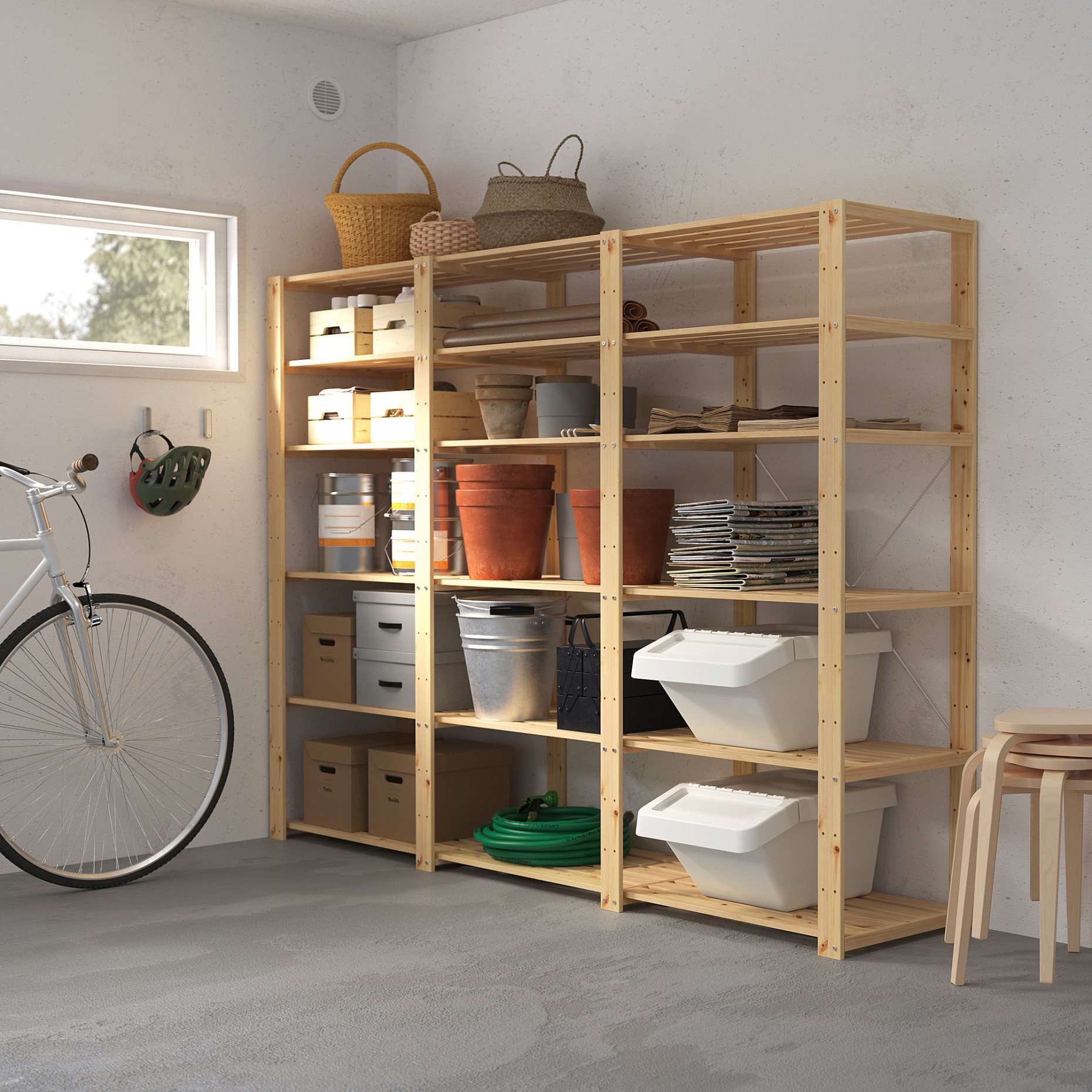 HEJNE, 3 sections/shelves, 990.314.08