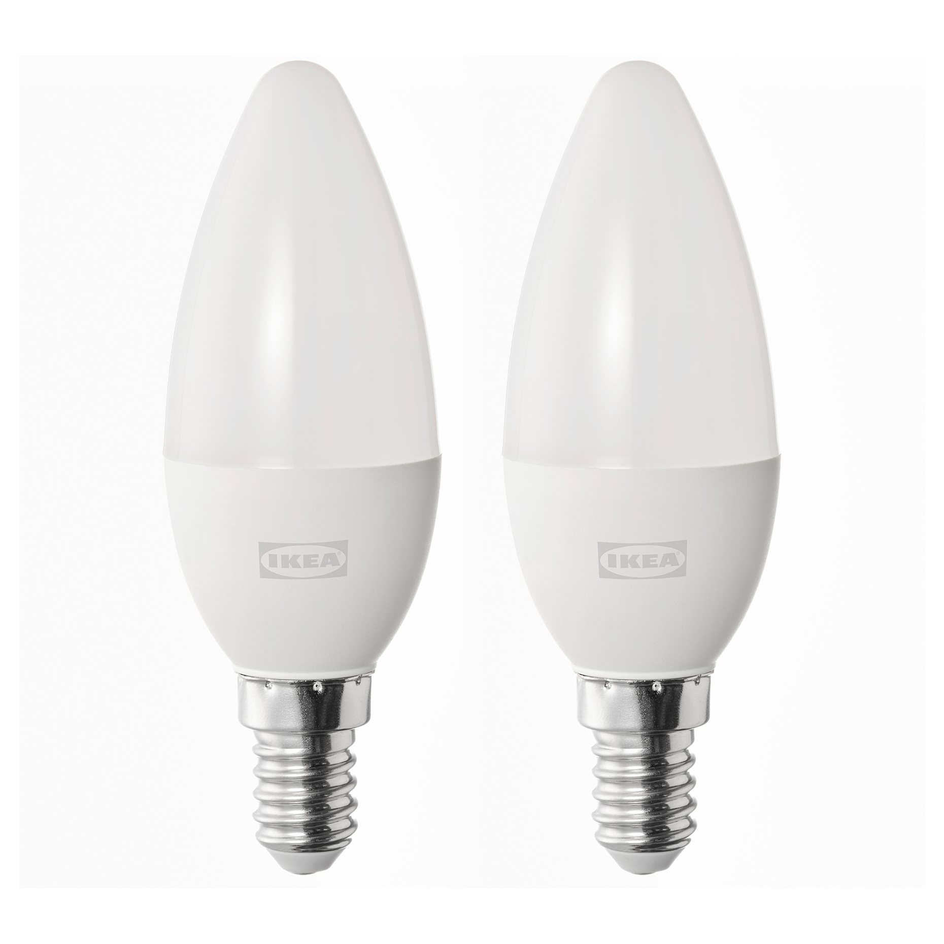 SOLHETTA, λαμπτήρας LED E14 470 lumen/κεράκι, 2 τεμ., 004.987.35