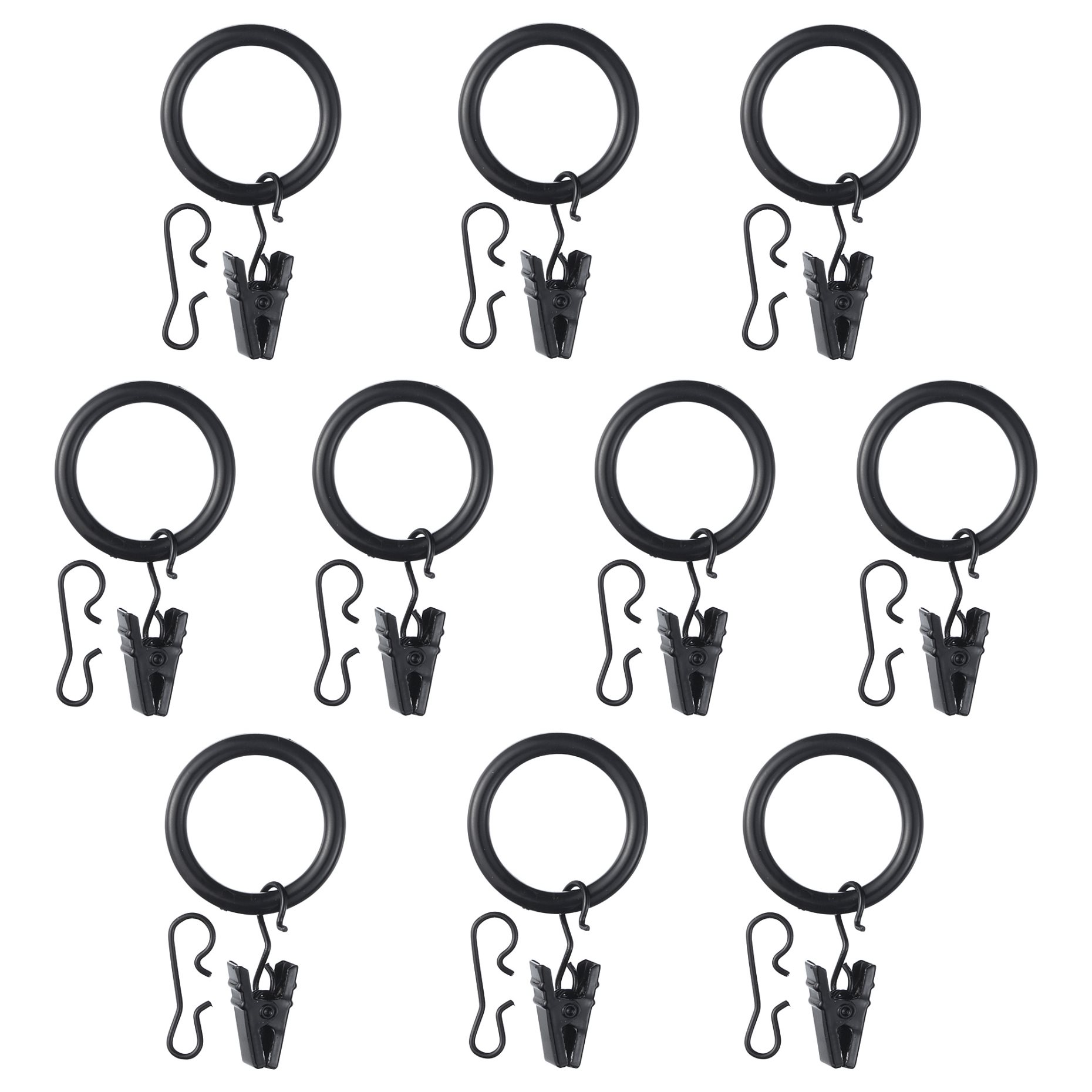 SYRLIG, curtain ring with clip and hook, 102.172.40