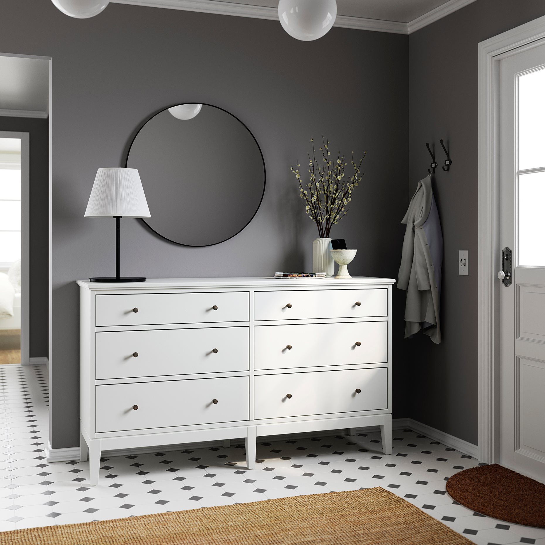 IDANÄS, chest of 6 drawers, 162x95 cm, 104.587.10