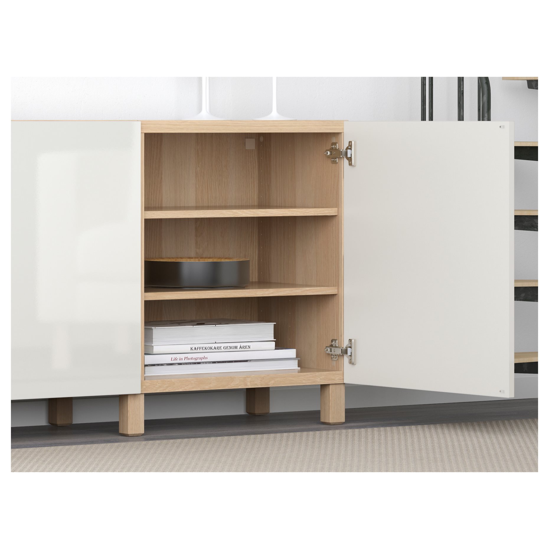 BESTÅ, storage combination with doors, 180x42x74 cm, 791.398.34