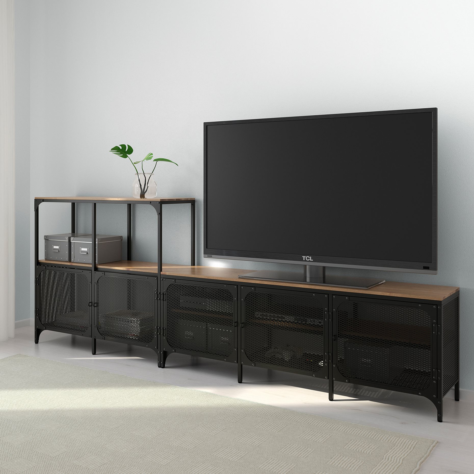 FJÄLLBO, σύνθεση αποθήκευσης TV, 791.912.66