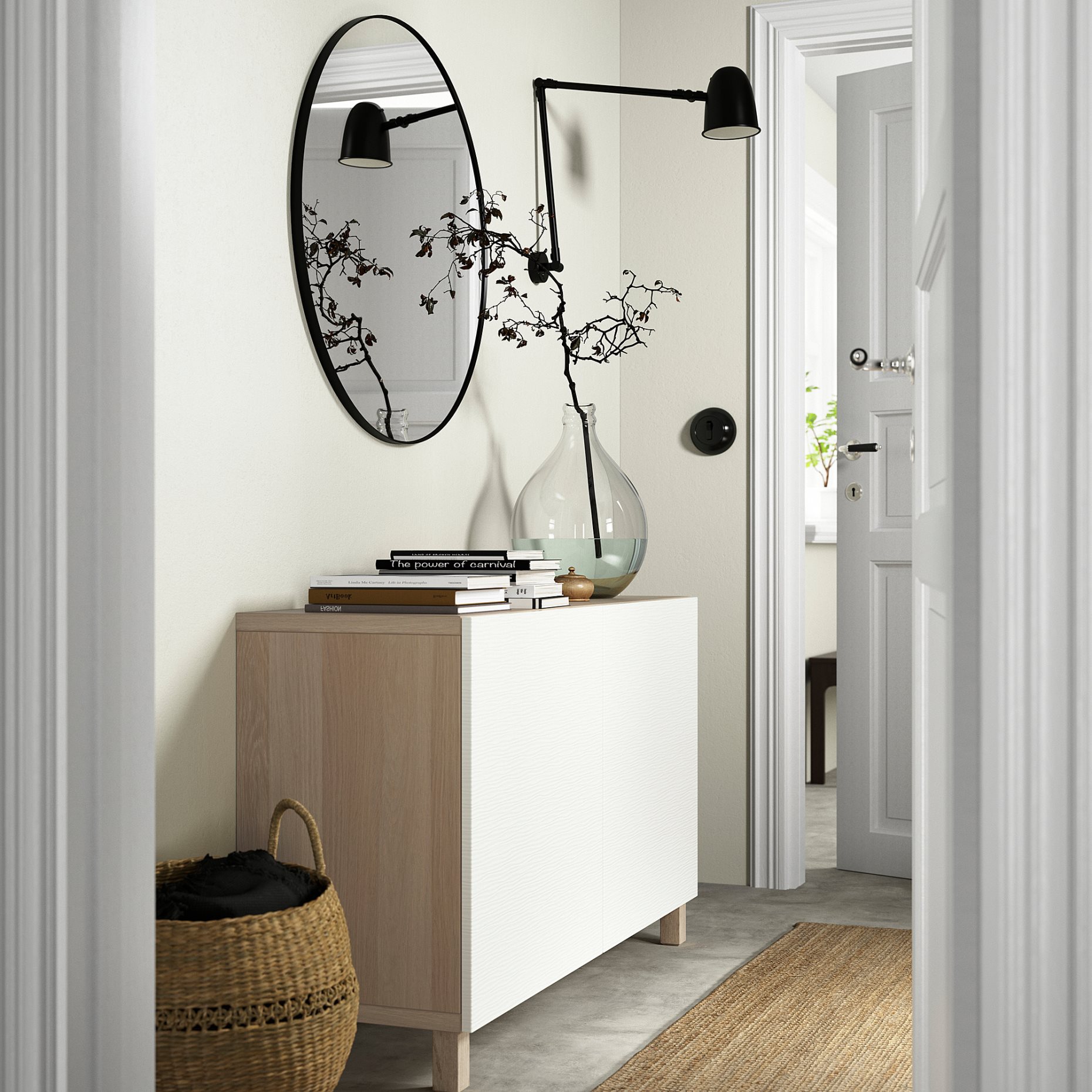 BESTÅ, σύνθεση αποθήκευσης με πόρτες, 120x42x74 cm, 792.099.97