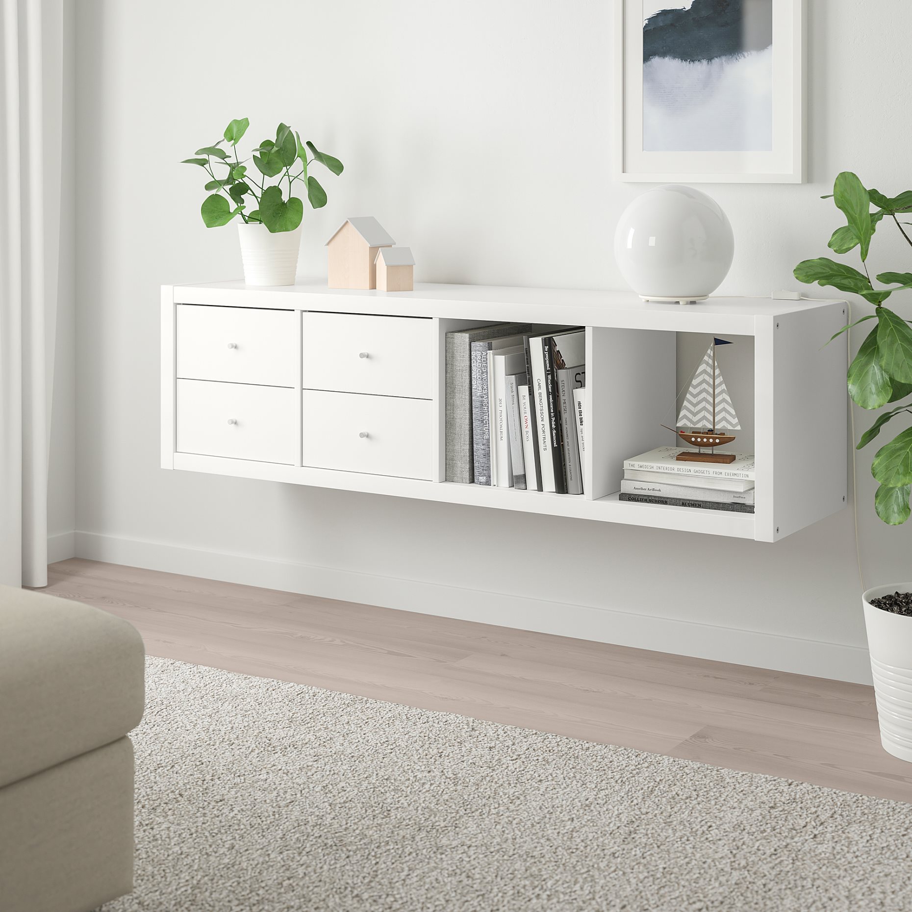 KALLAX, shelving unit with 2 inserts, 792.782.93