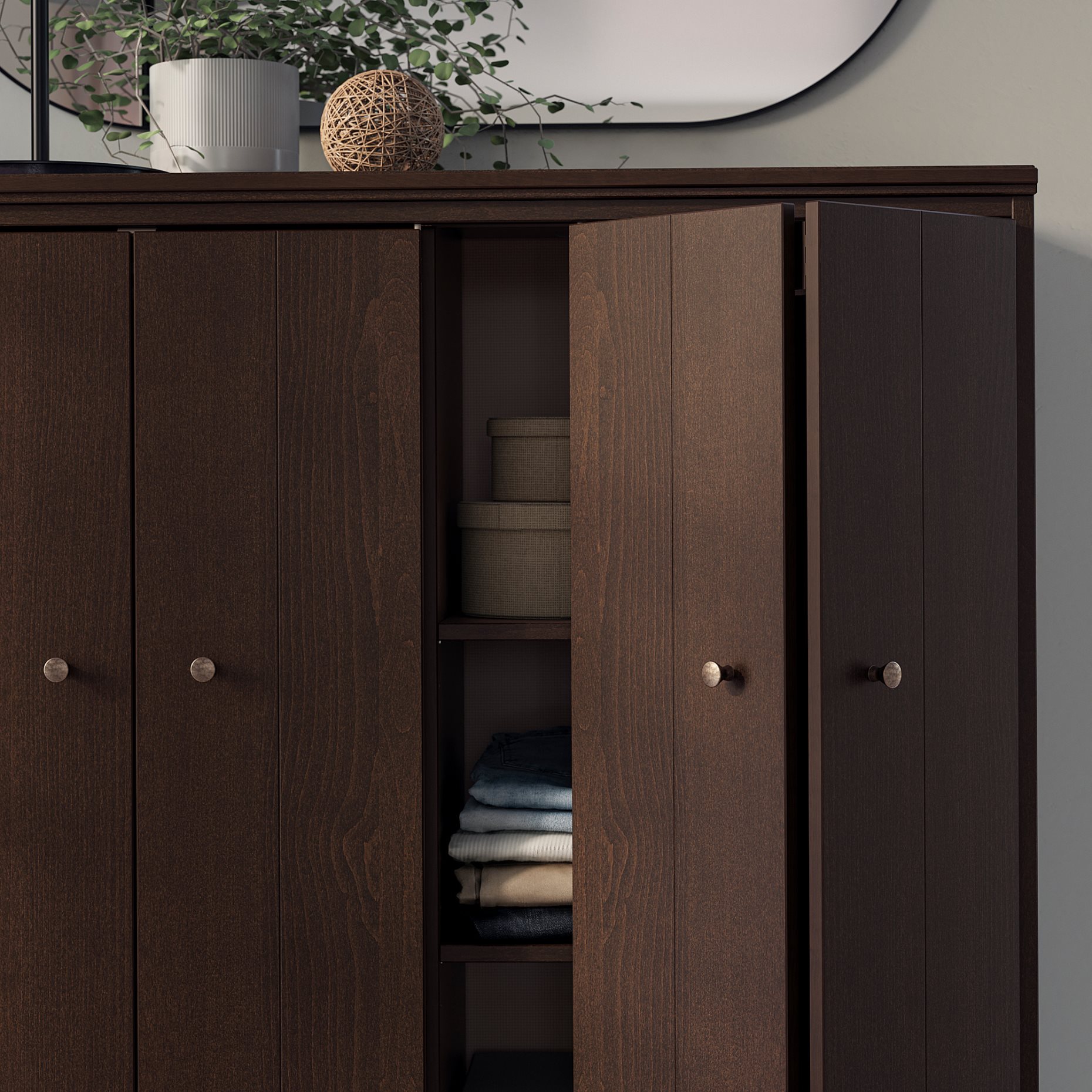 IDANÄS, cabinet with bi-folding doors, 121x135 cm, 804.588.20