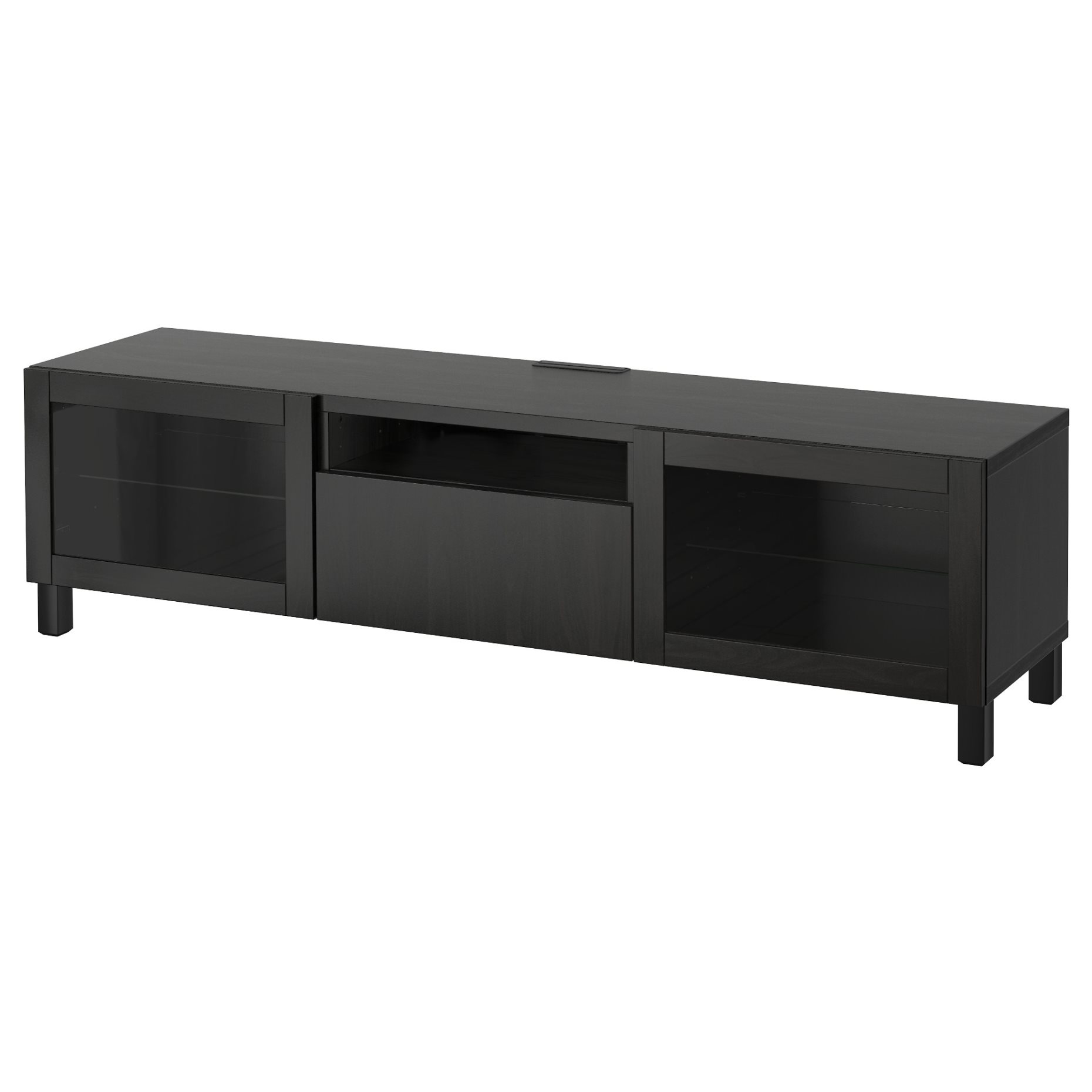 BESTÅ, TV bench with doors/drawer soft closing, 180x42x48 cm, 893.291.88