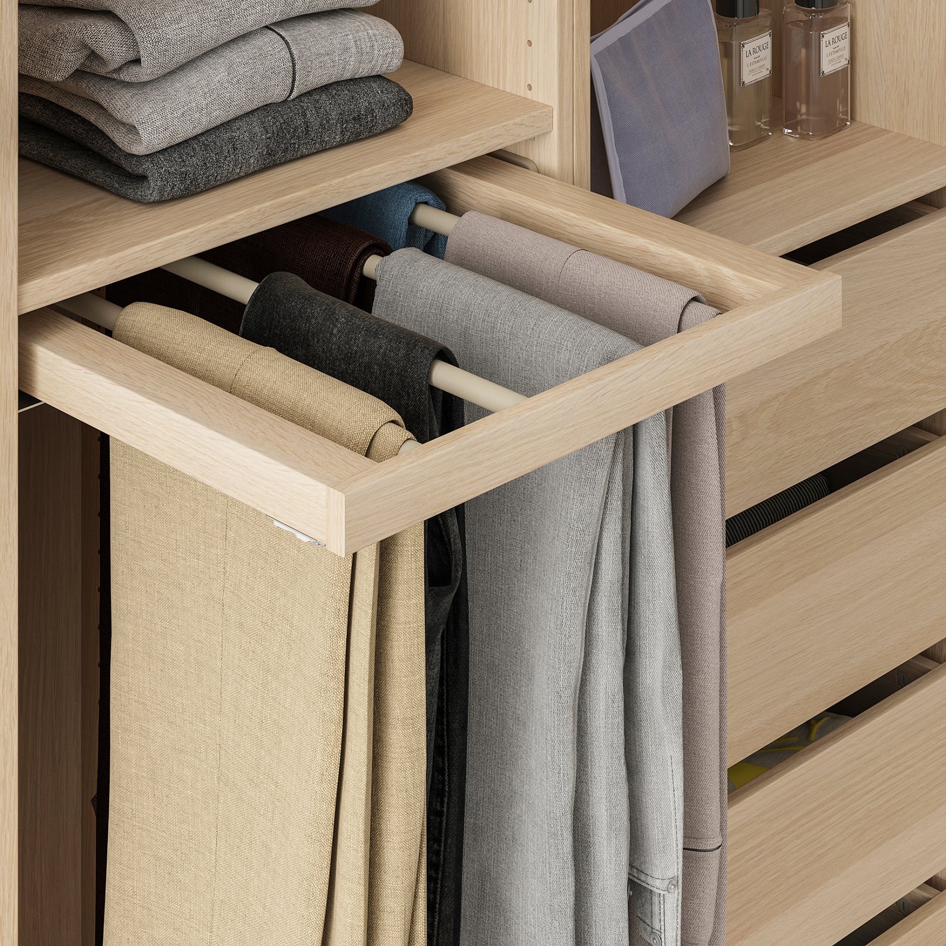KOMPLEMENT, pull-out trouser hanger, 50x58 cm, 004.465.05
