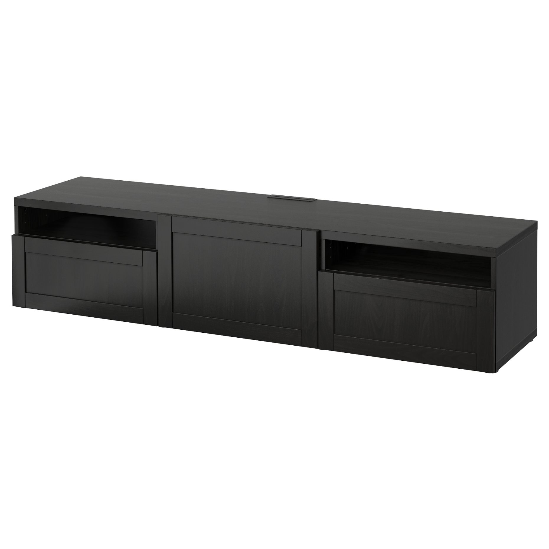 BESTÅ, TV bench with door/drawers soft closing, 180x42x39 cm, 393.285.77