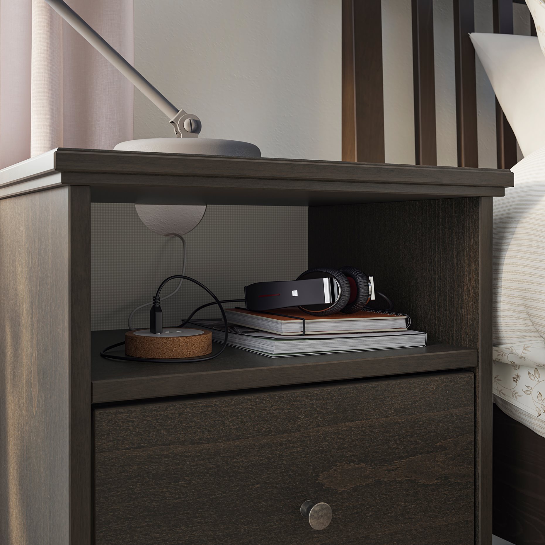 IDANÄS, bedside table, 47x40 cm, 804.588.15