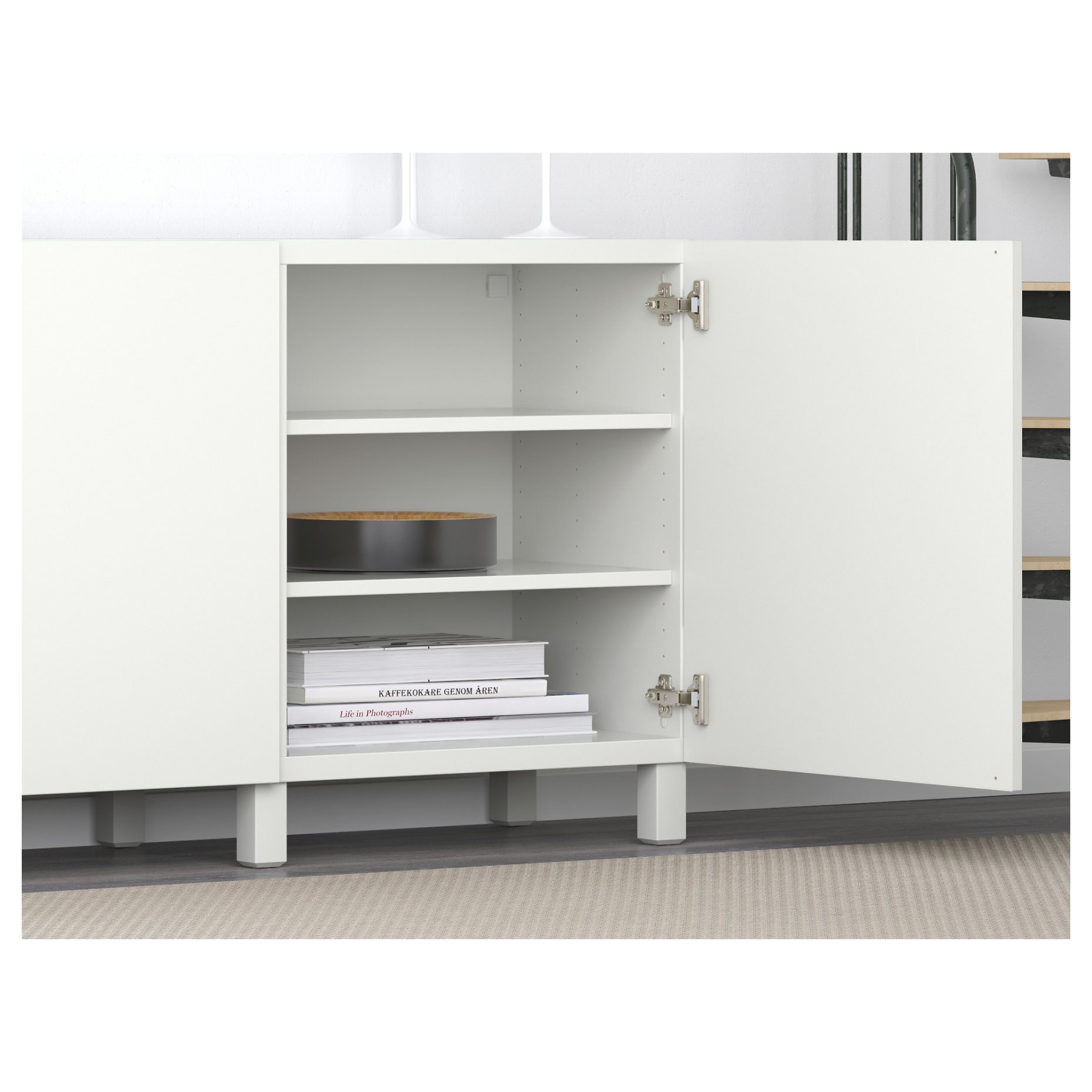 BESTÅ, storage combination with doors, 180x42x74 cm, 291.397.18