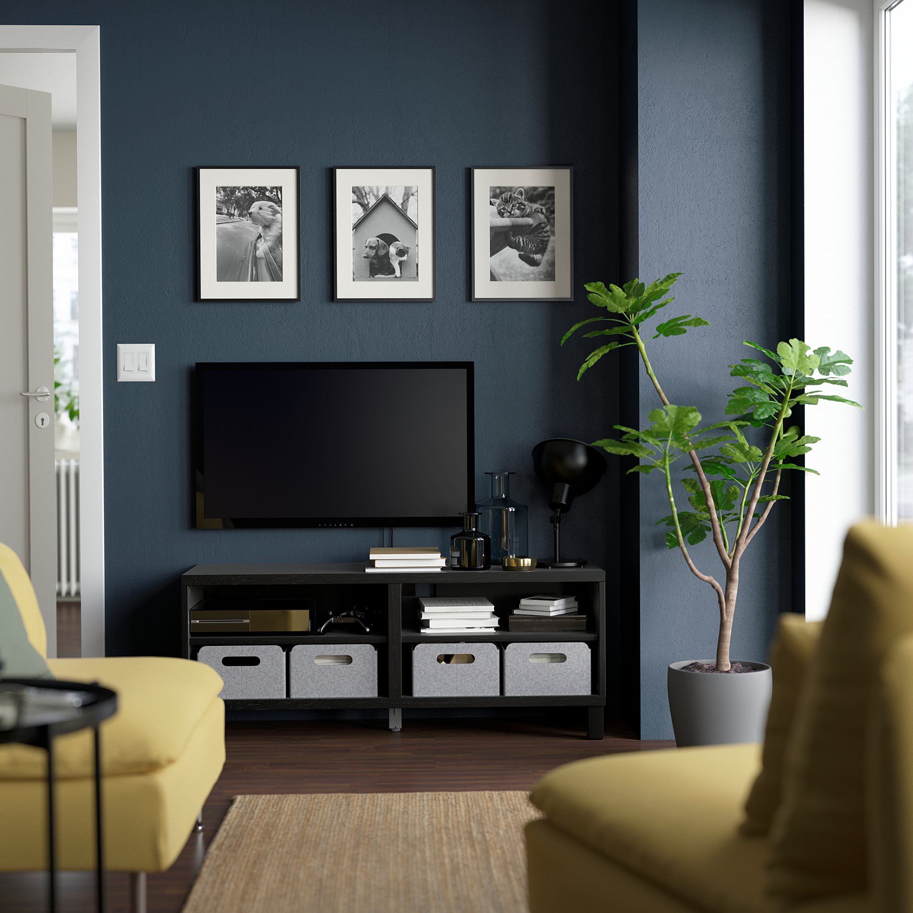 BESTÅ, έπιπλο TV, 120x40x48 cm, 490.612.28
