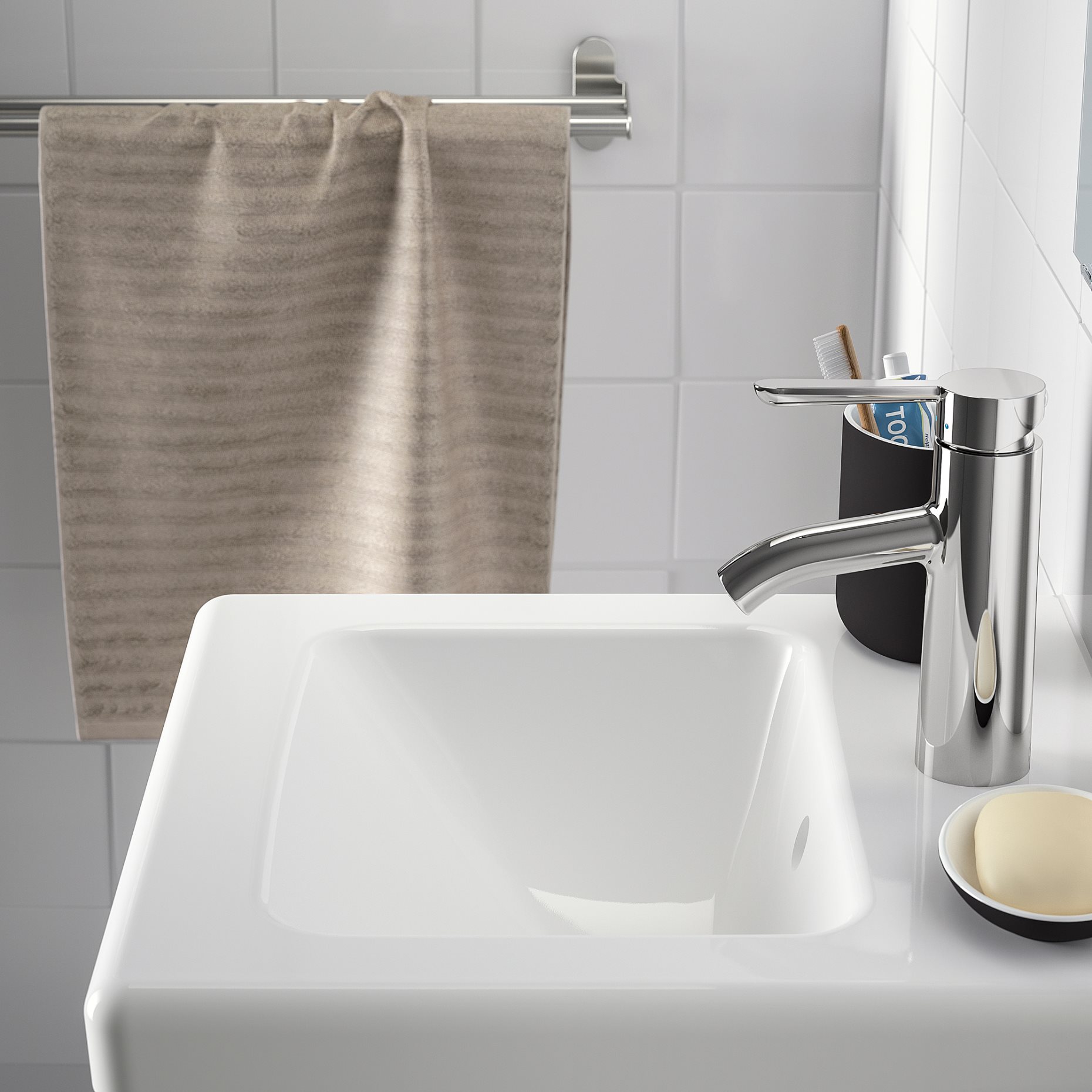 TVÄLLEN, single wash-basin, 44x43x5 cm, 804.508.24
