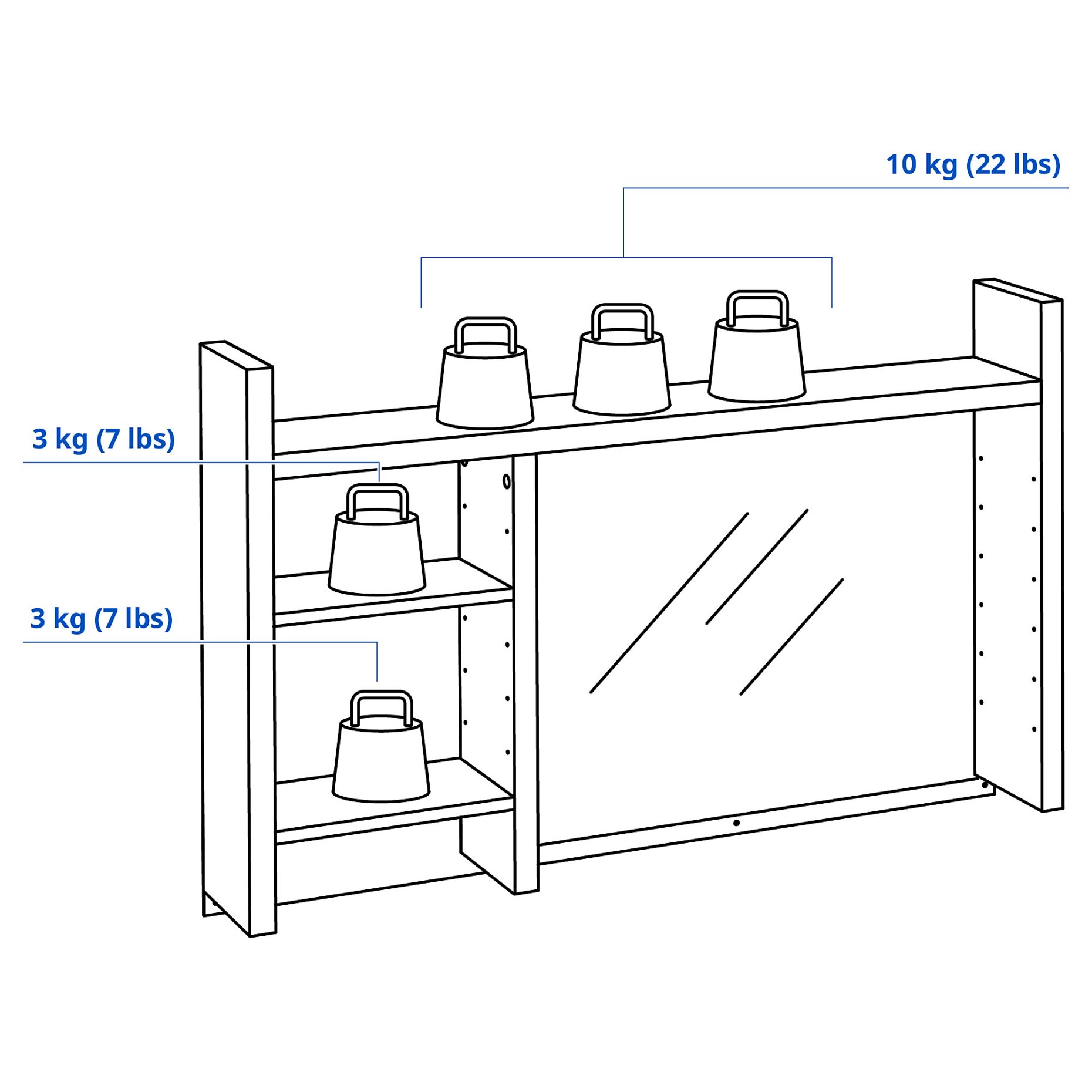 MICKE, add-on unit high 105x65 cm, 003.517.43