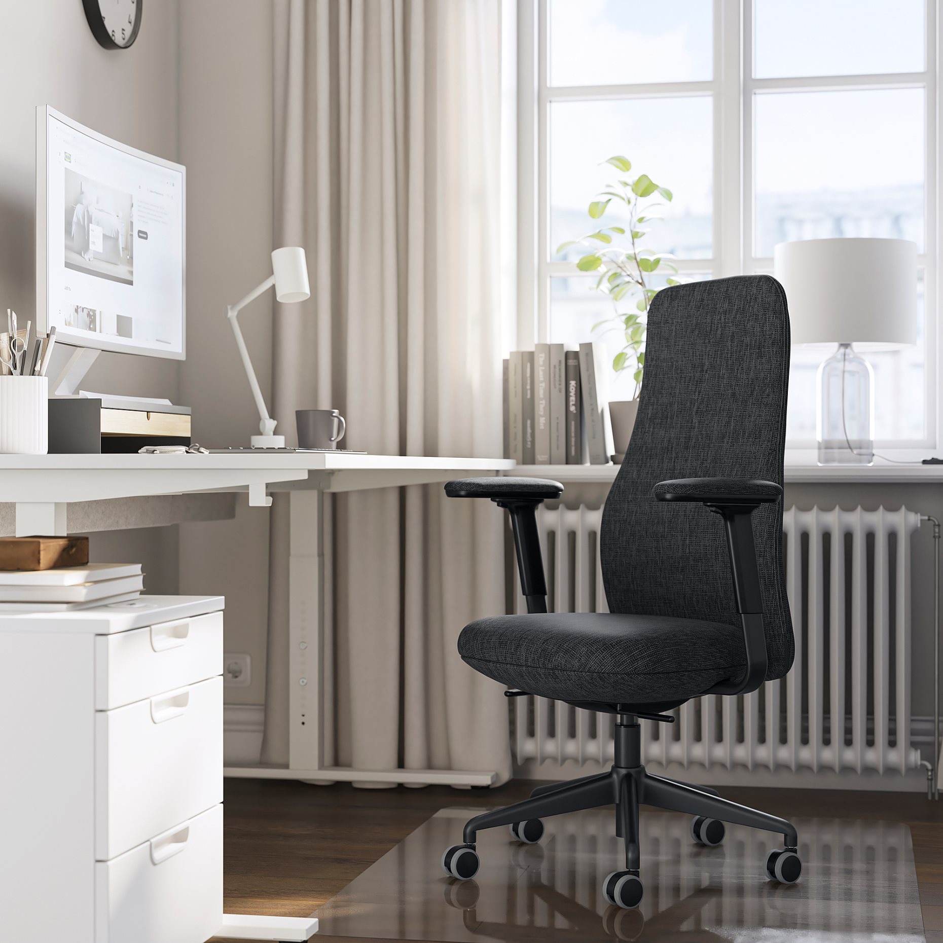 GRONFJALL, office chair with armrests, 005.034.40