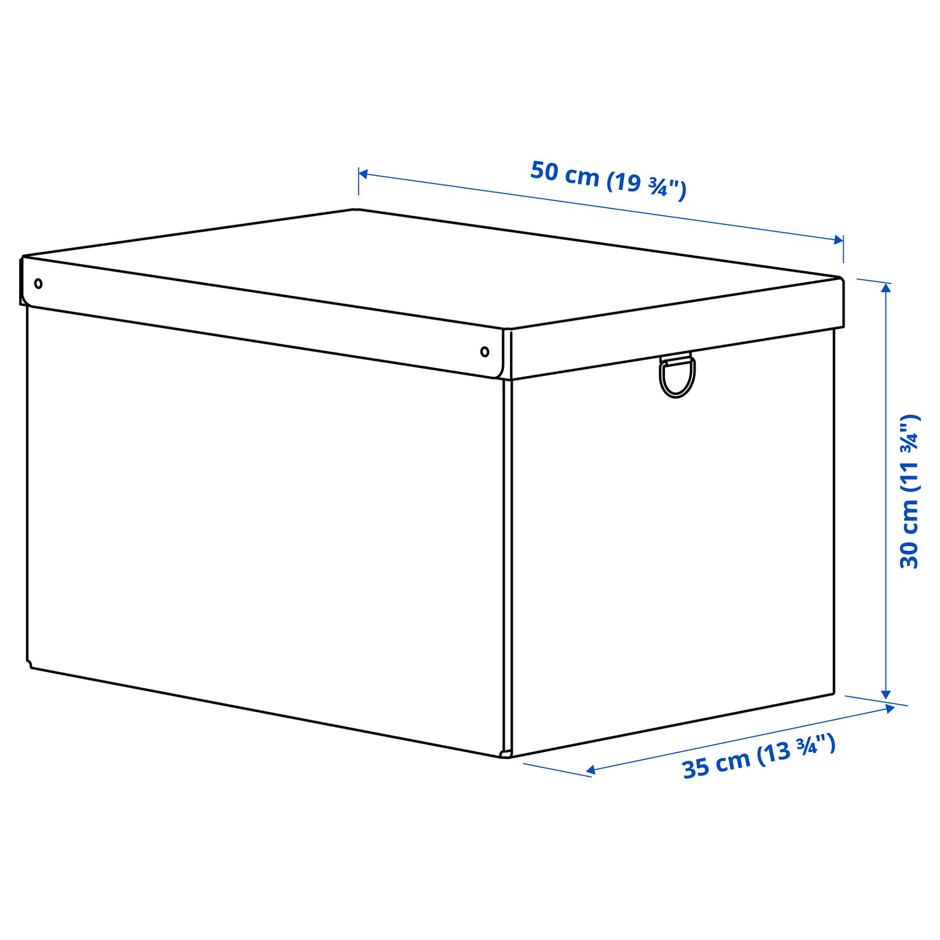 NIMM, κουτί αποθήκευσης με καπάκι, 35x50x30 cm, 005.200.53