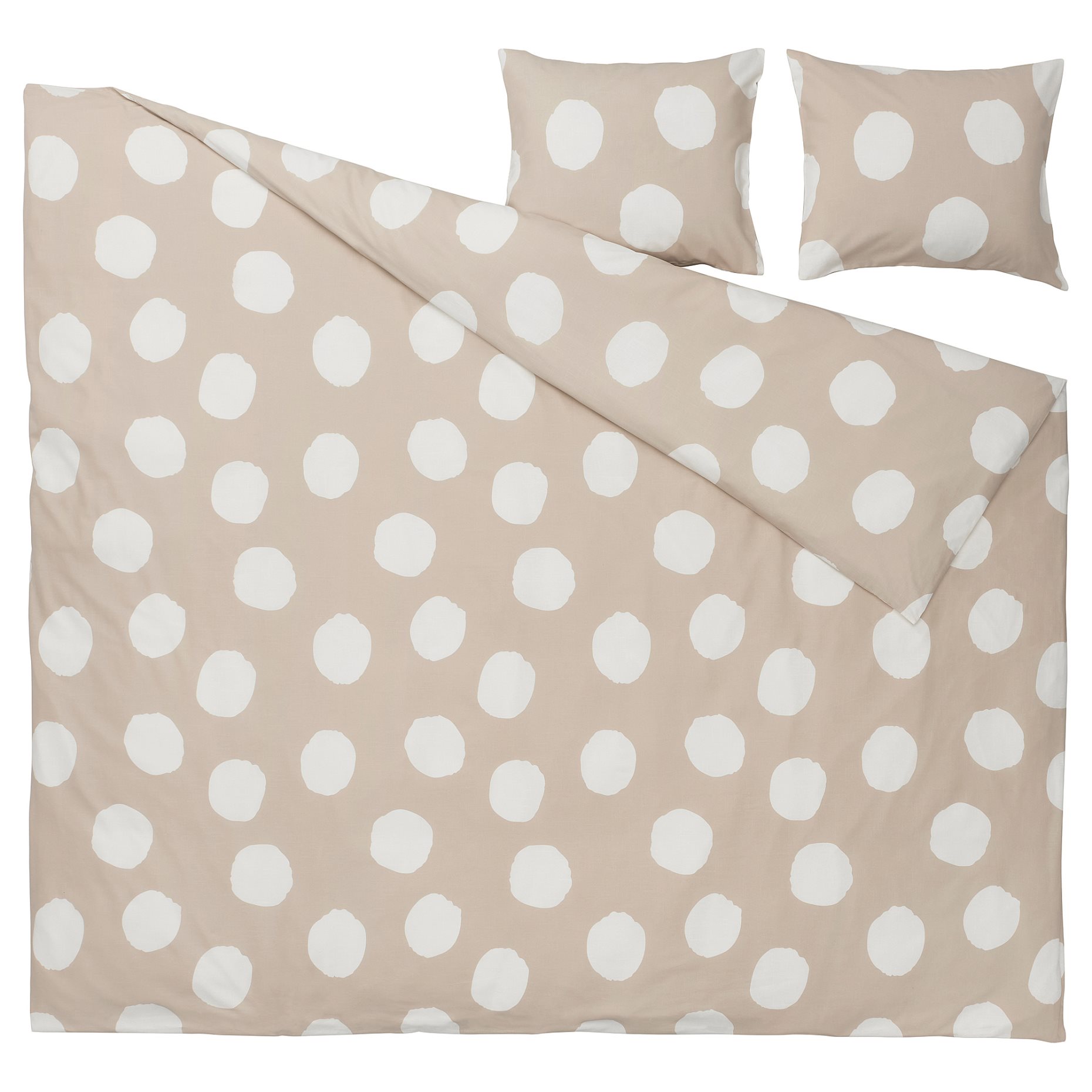 KLYNNETÅG, duvet cover and 2 pillowcases/dotted, 240x220/50x60 cm, 005.248.43