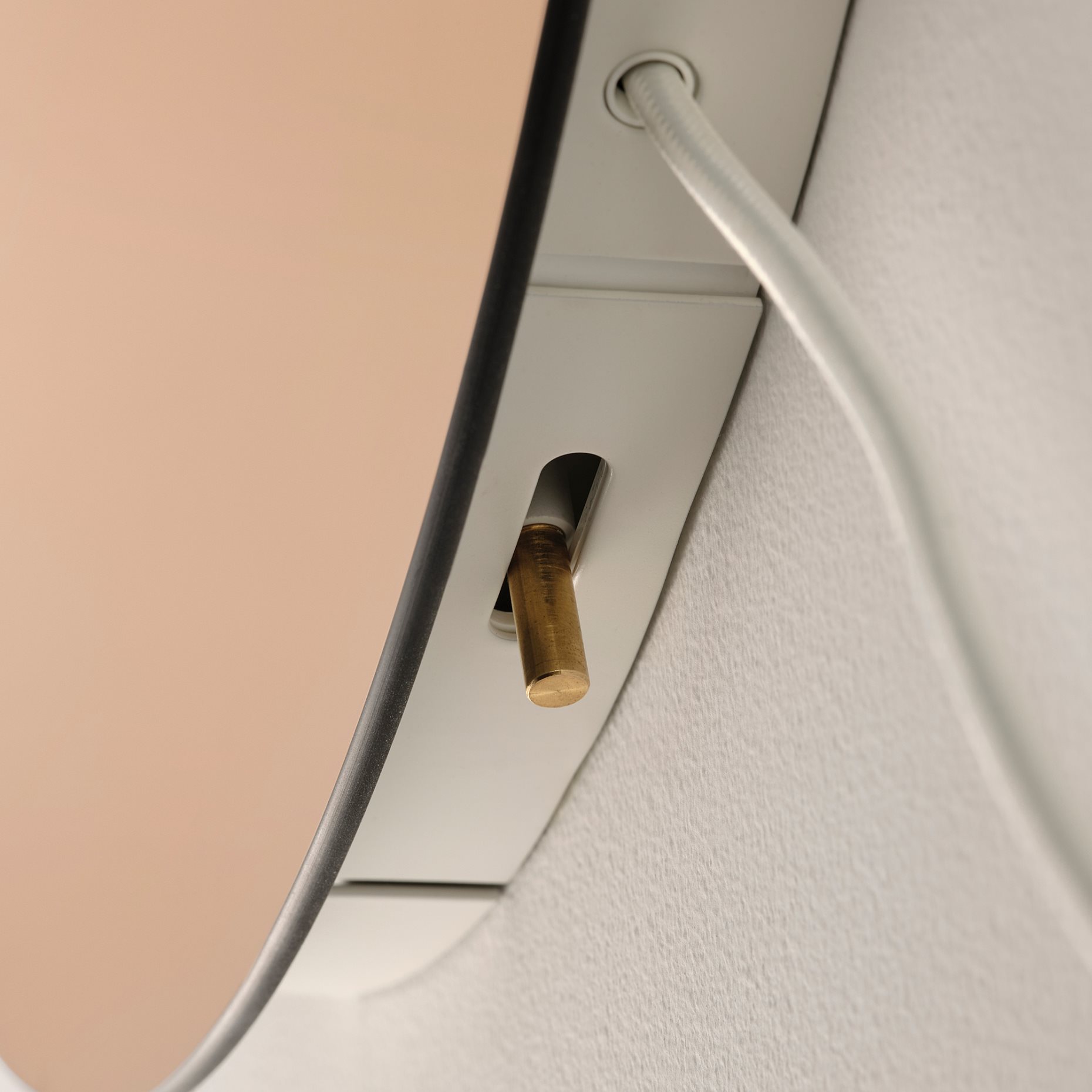 VARMBLIXT, φωτιστικό-καθρέπτης τοίχου με ενσωματωμένο φωτισμό LED/συμβατός με ροοστάτη/στρογγυλό, 005.315.27