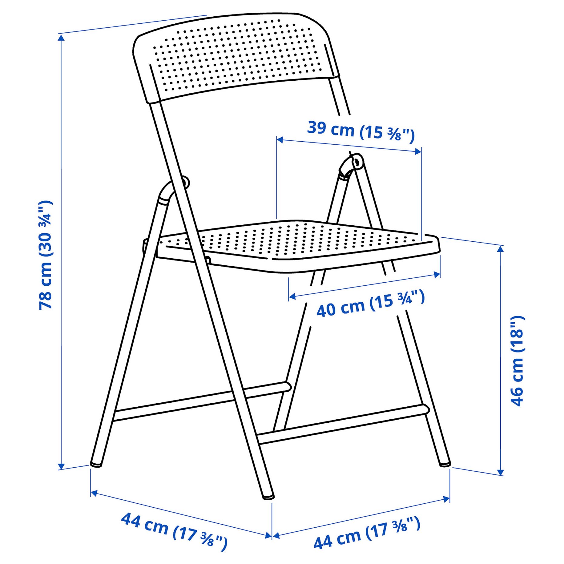 TORPARÖ, καρέκλα/πτυσσόμενο, εσωτερικού/εξωτερικού χώρου, 005.378.50