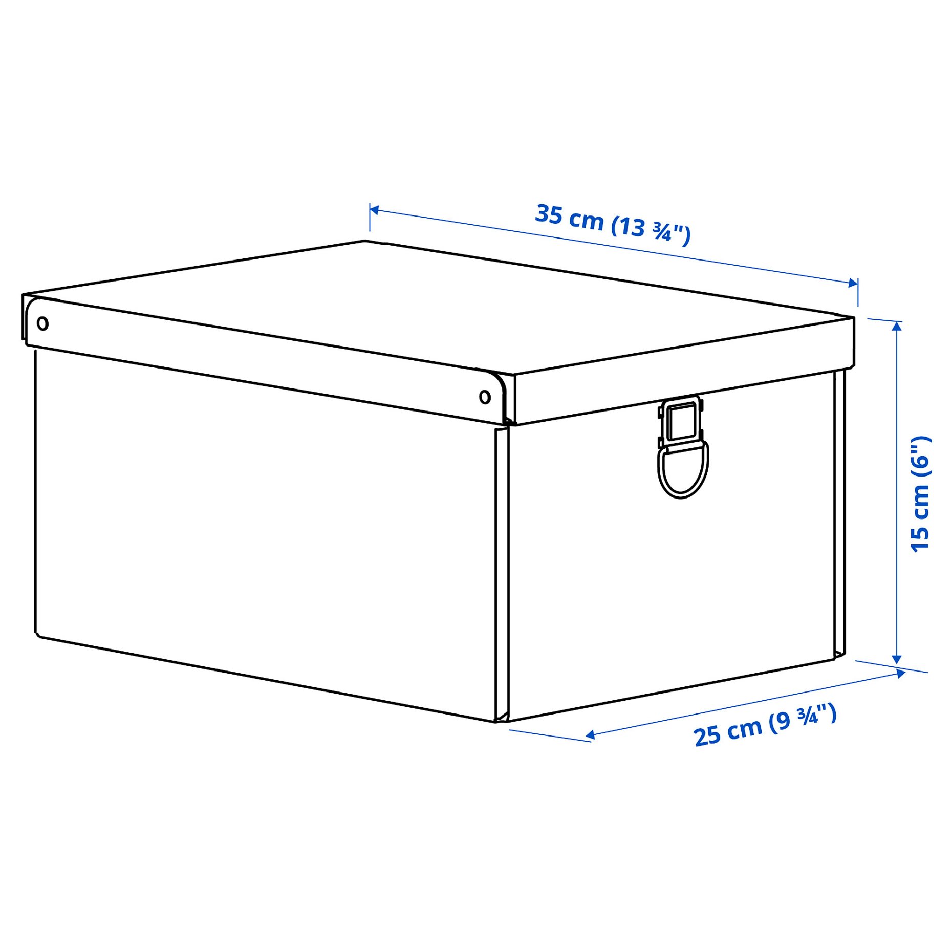 NIMM, storage box with lid, 25x35x15 cm, 005.523.84
