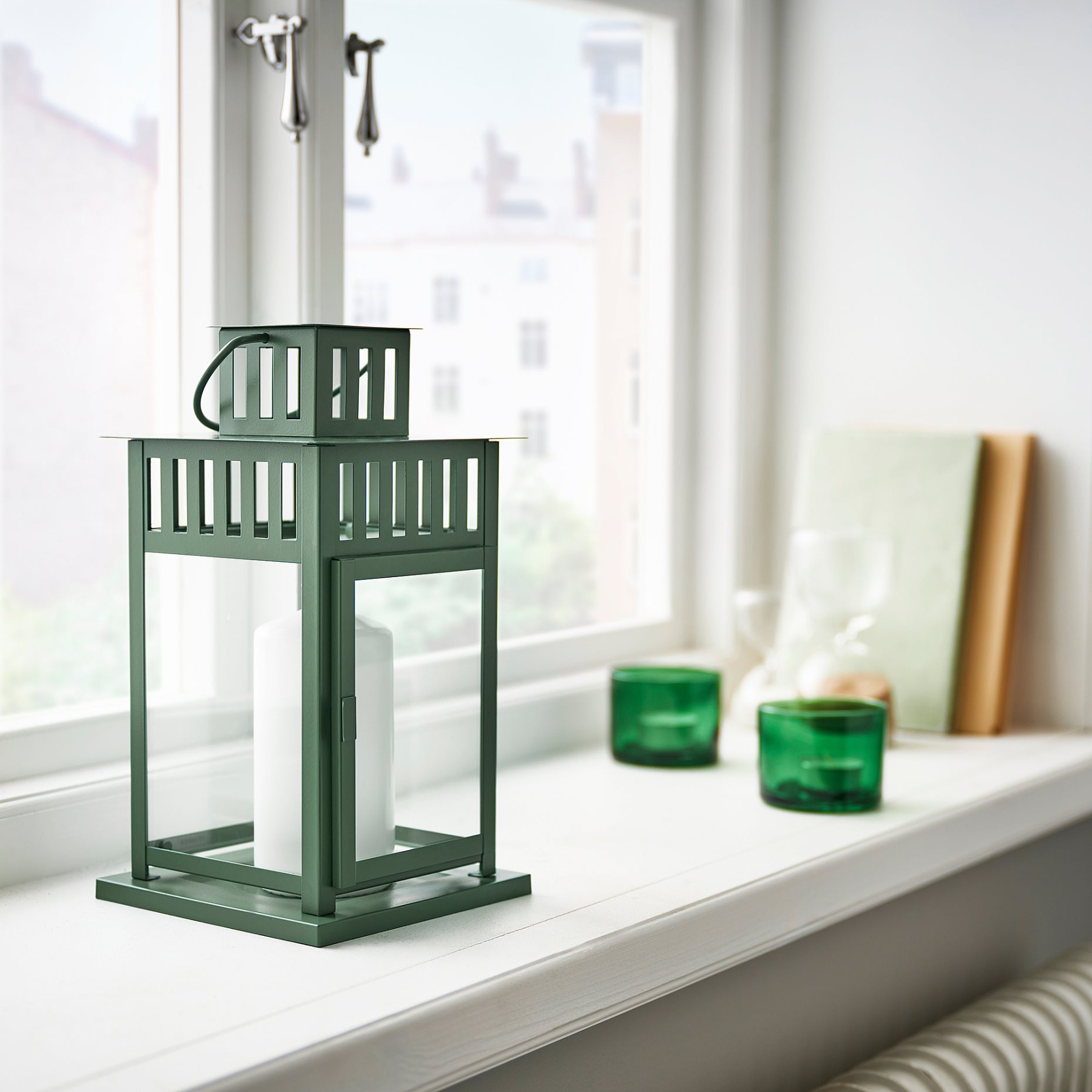 BORRBY, lantern for pillar candle/indoor/outdoor, 28 cm, 005.630.71