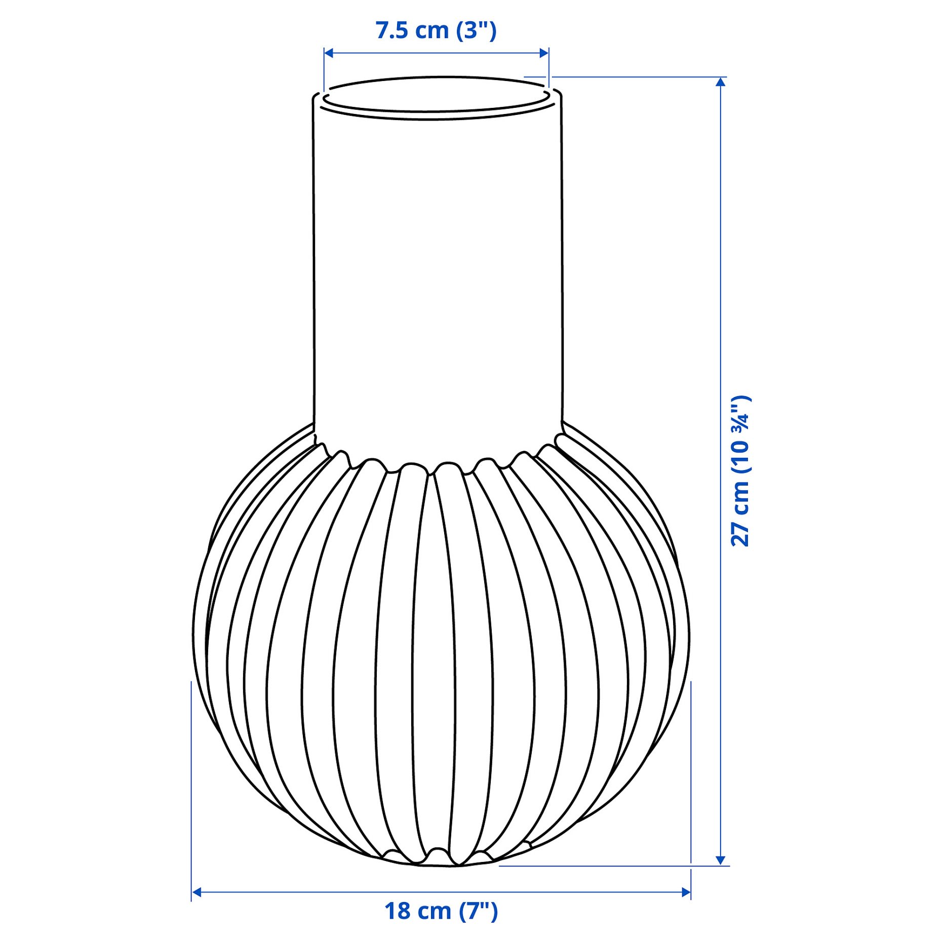 SKOGSTUNDRA, βάζο, 27 cm, 005.662.63