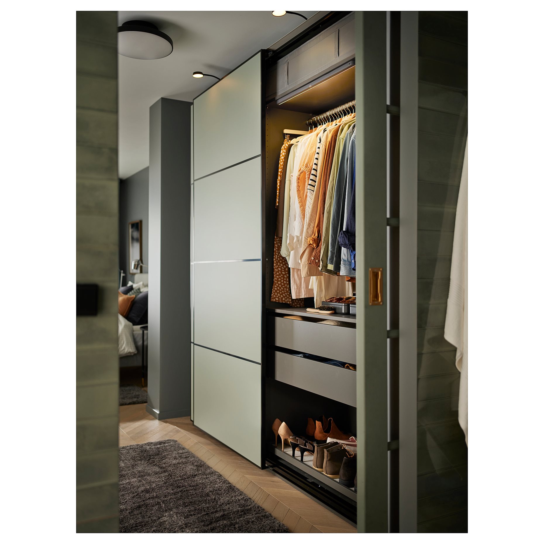 KOLVATTEN, ράγα με ενσωματωμένο φωτισμό LED με αισθητήρα/λειτουργία με μπαταρία, 70 cm, 005.689.88