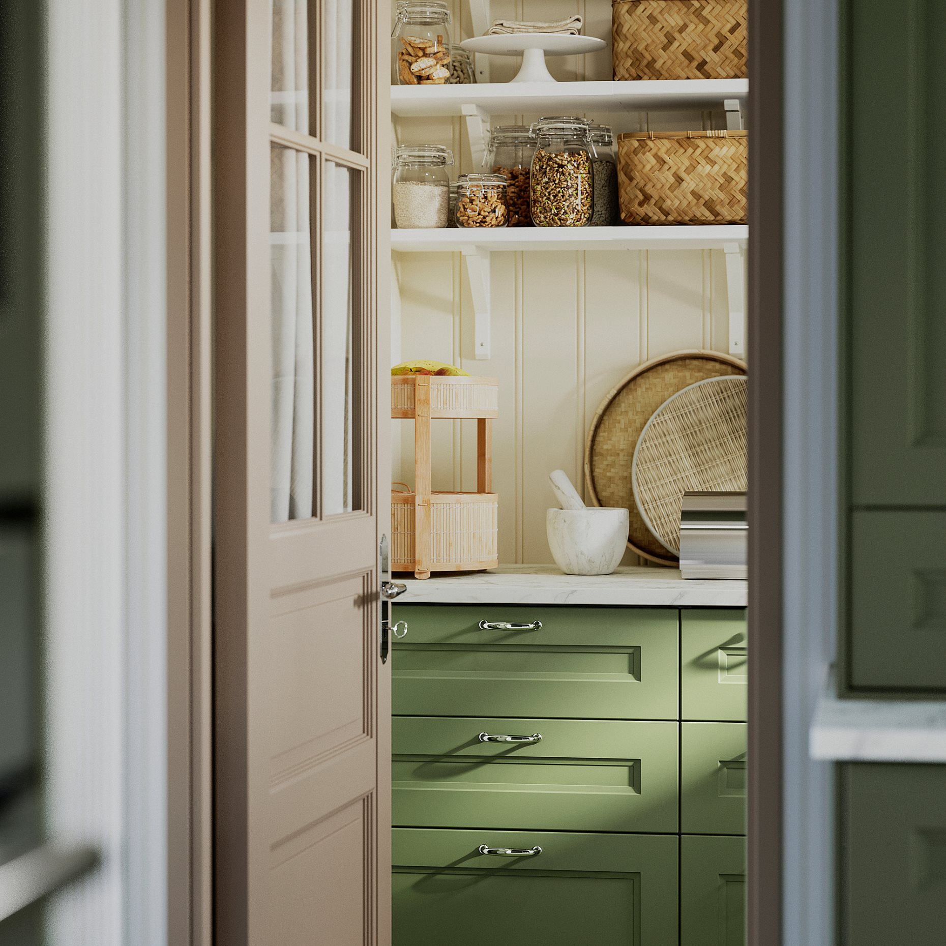 KANELMOTT, vegetable/fruit basket, set of 2, 005.818.00