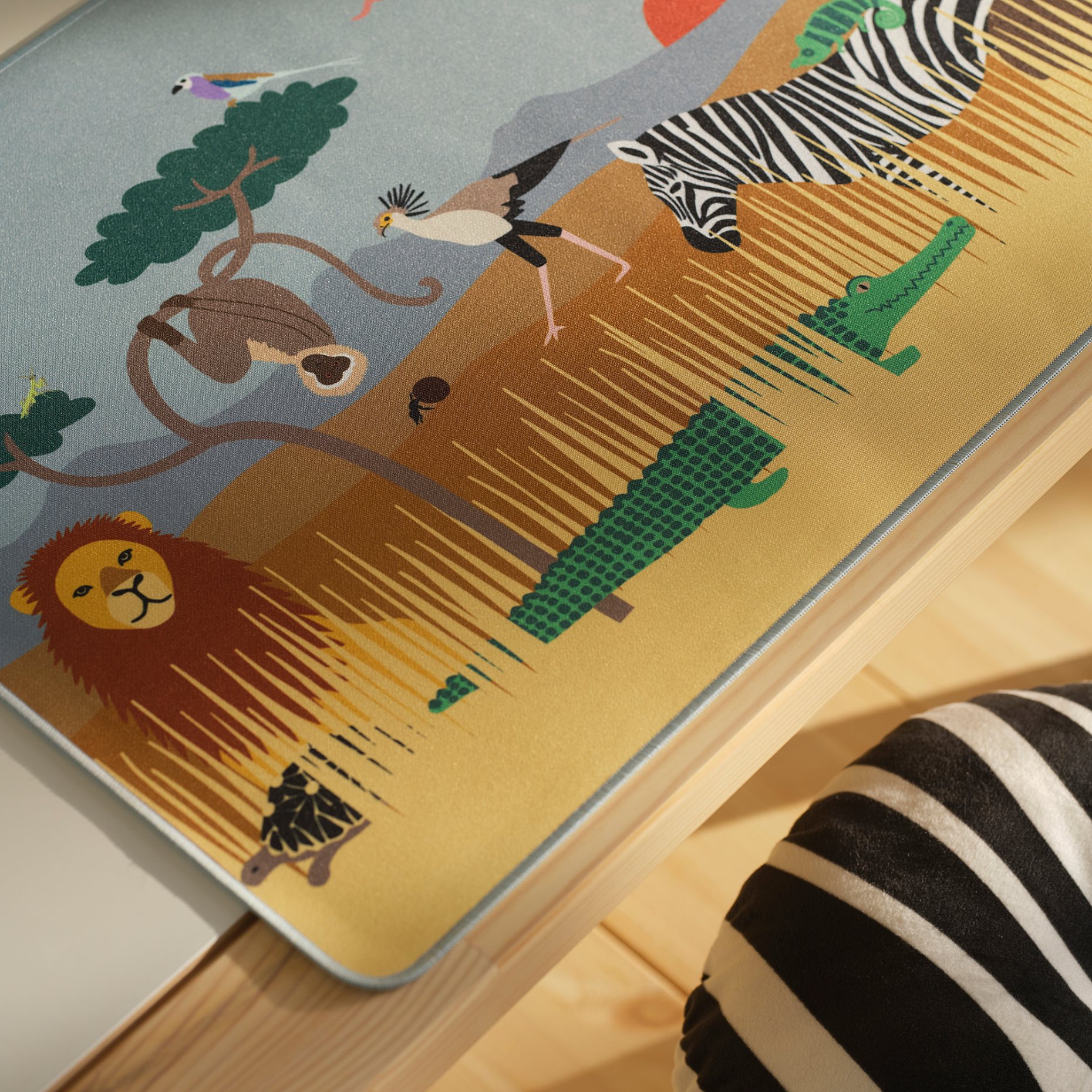 SANDLÖPARE, desk pad/animals on the savannah, 38x60 cm, 006.101.95