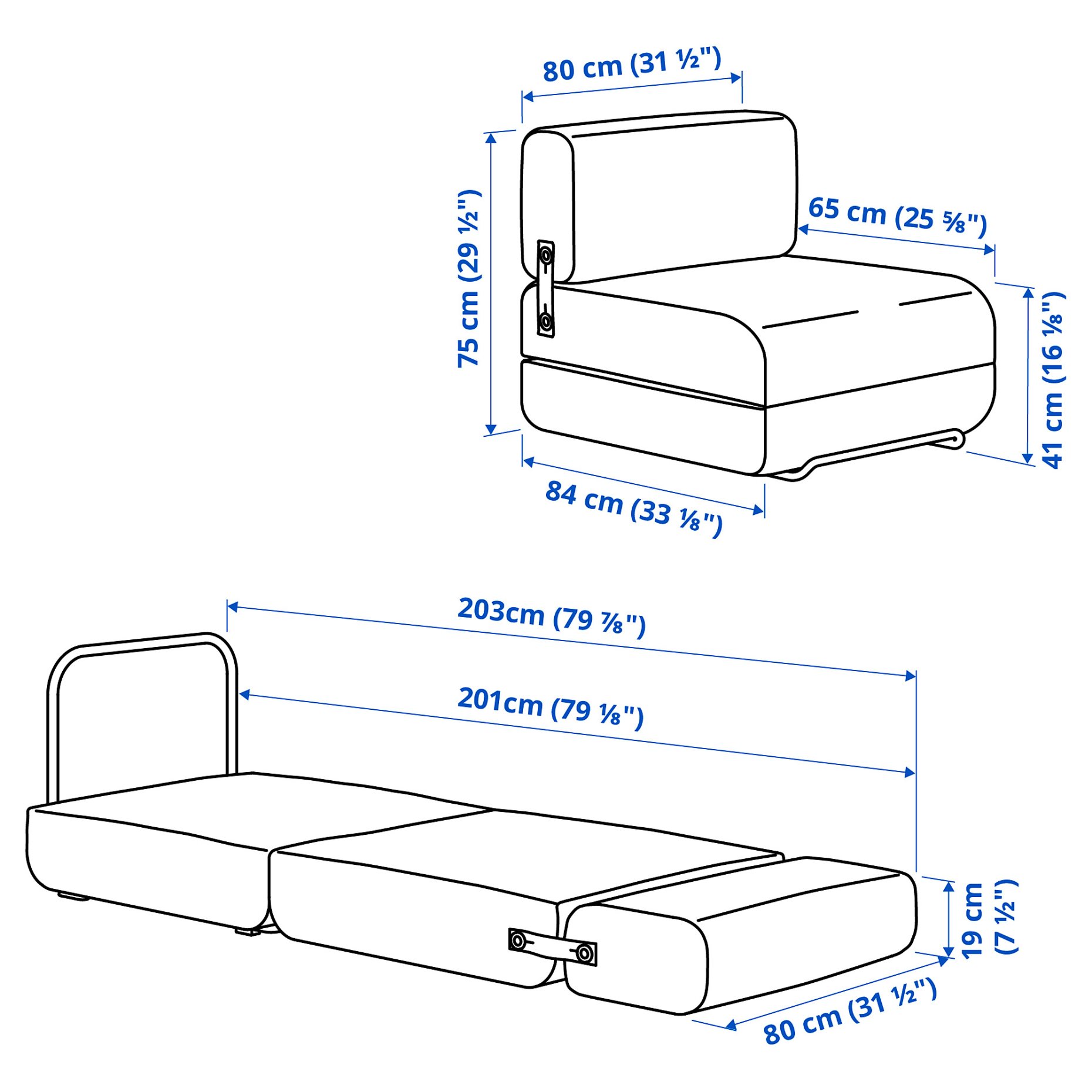 IKEA PS 2026, chair-bed, 006.203.59