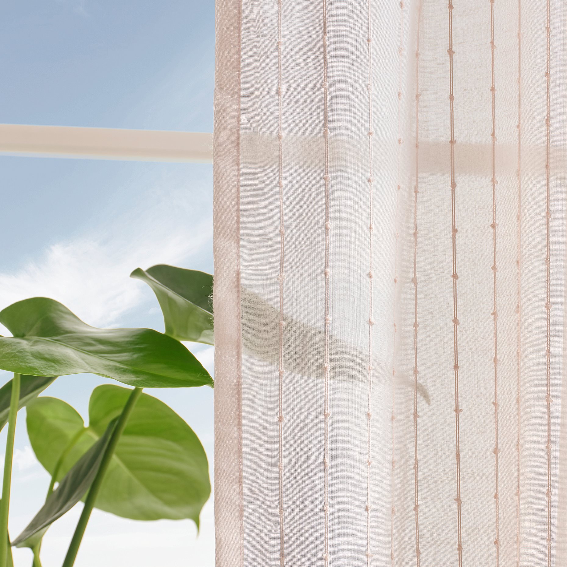 MATILDA, διαφανής κουρτίνα με τρέσα, 2 τεμ. 145x280 cm, 006.293.07