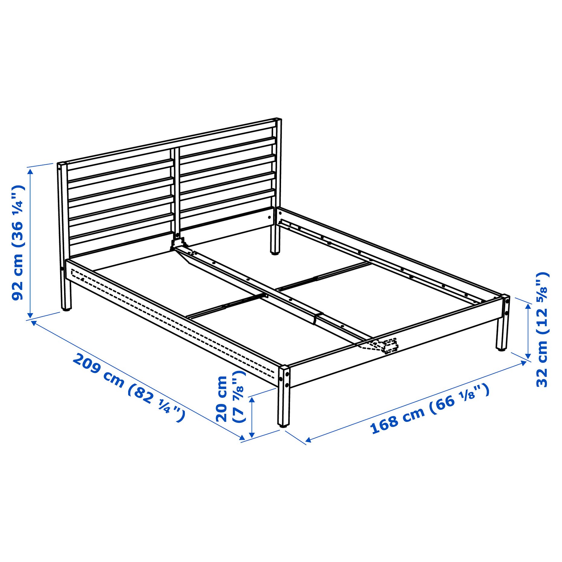 TARVA, bed frame, 160X200 cm, 090.194.82