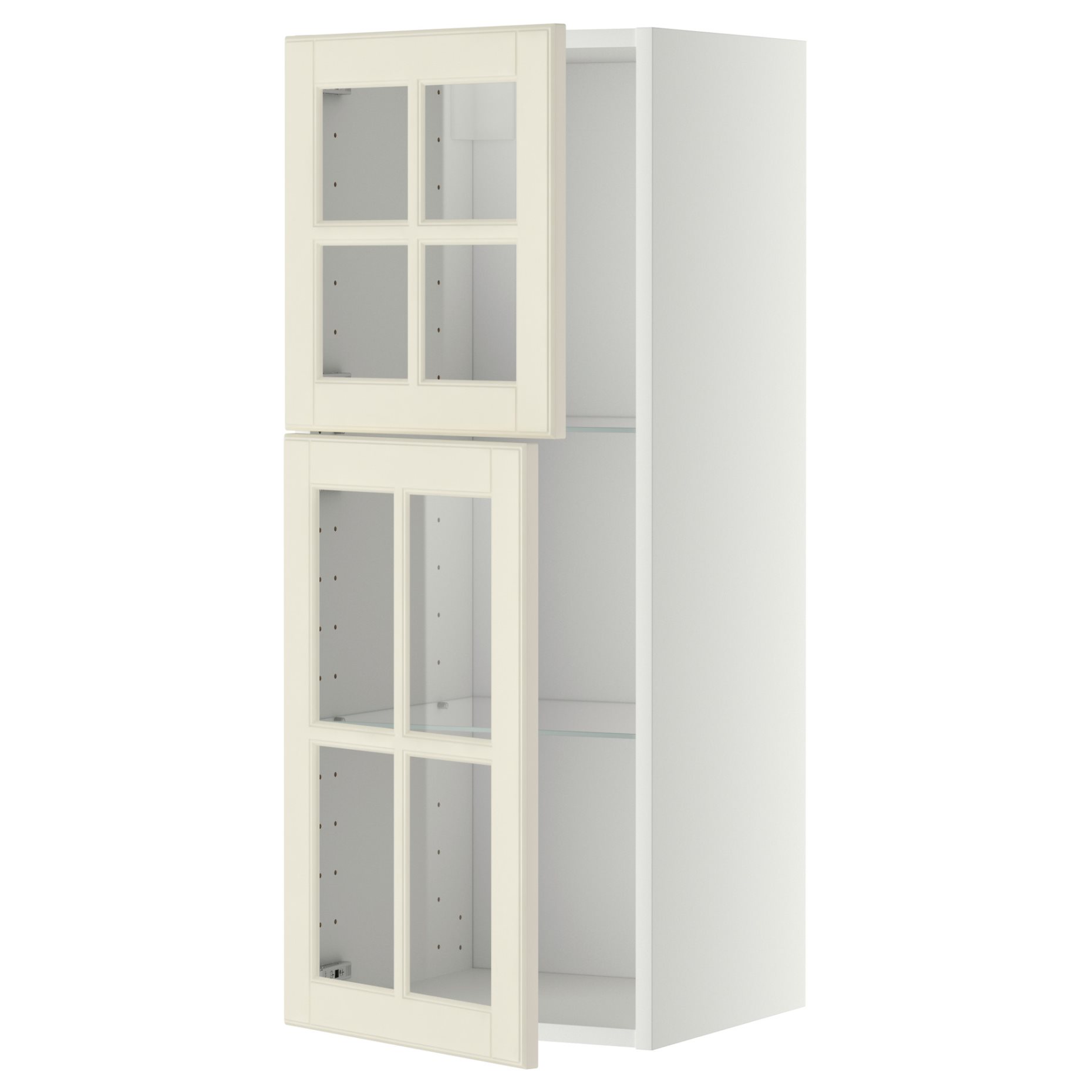 METOD, ντουλάπι τοίχου με ράφια/2 γυάλινες πόρτες, 40x100 cm, 093.949.84