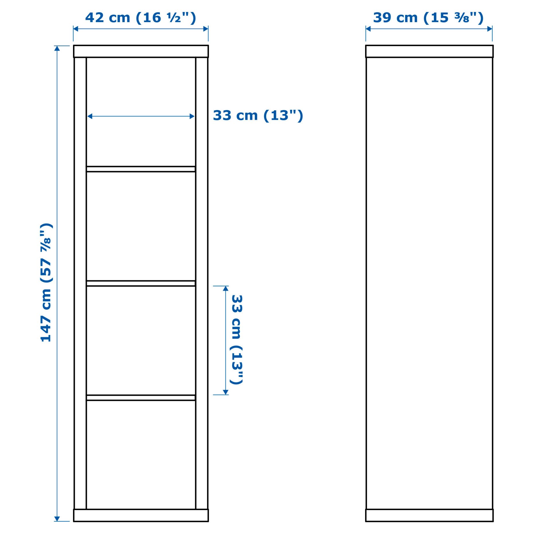 KALLAX/LACK, storage combination with shelf, 189x39x147 cm, 093.987.22