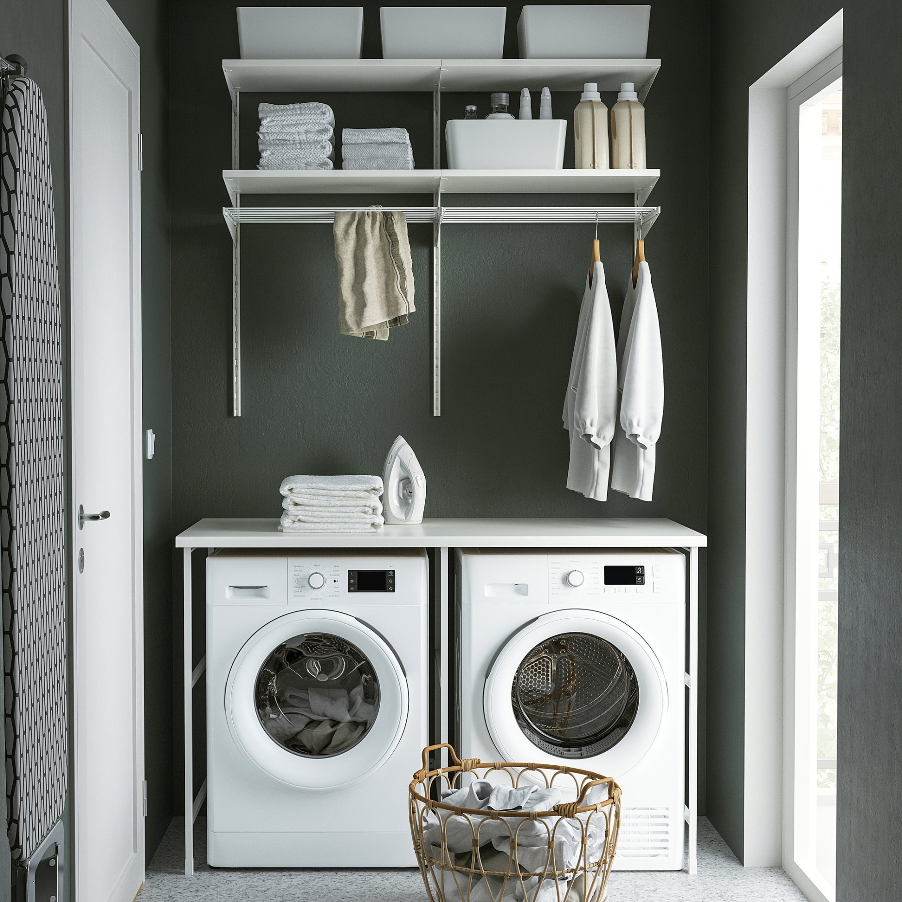 ENHET, countertop with support side panels/legs, 139x63.5x87.5 cm, 094.774.27