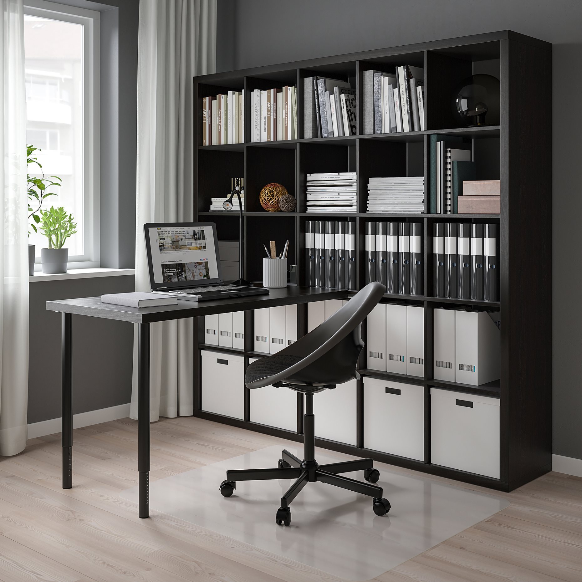 KALLAX/LAGKAPTEN, desk combination, 182x159x182 cm, 094.816.55