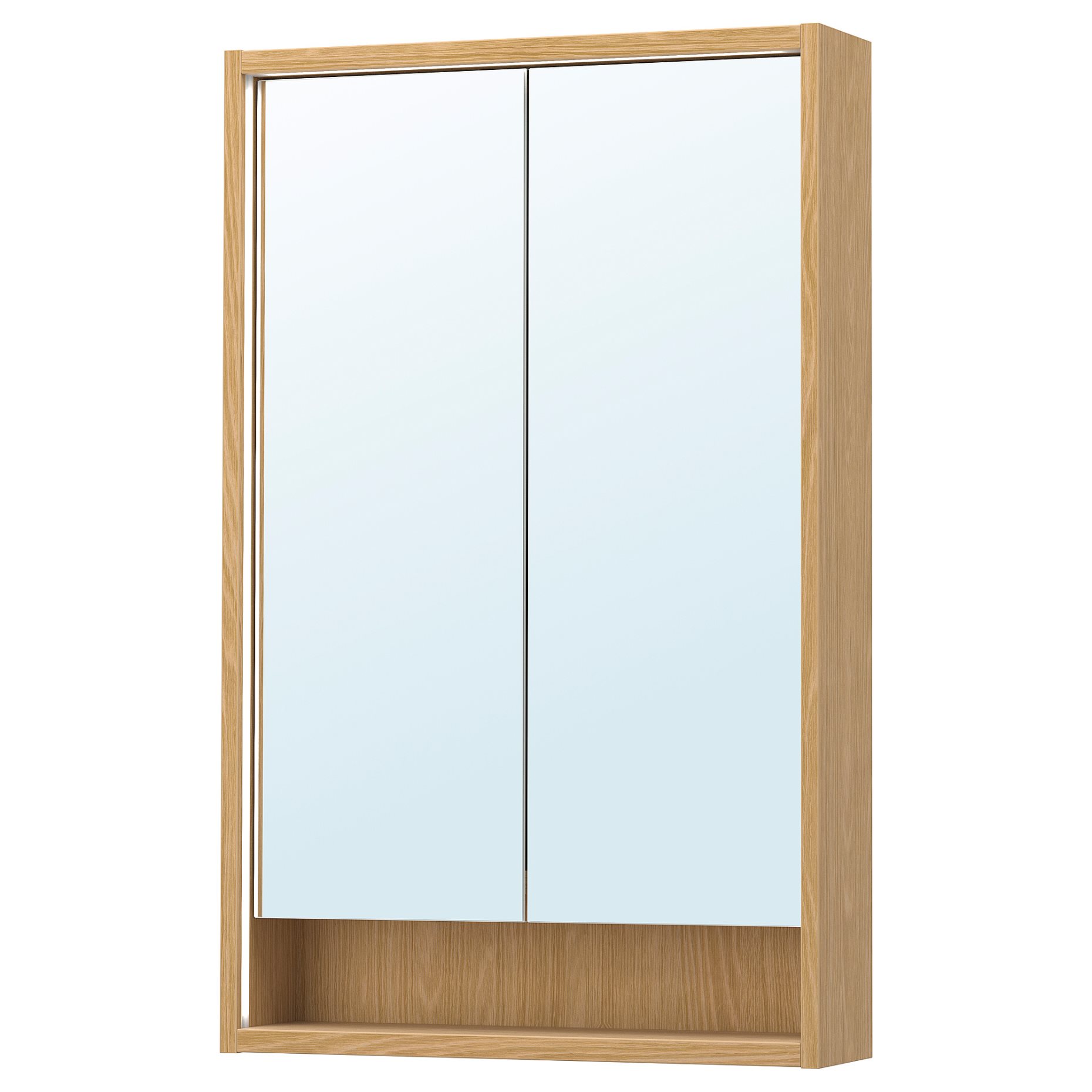 FAXALVEN, ντουλάπι με καθρέφτη με ενσωματωμένο φωτισμό, 60x15x95 cm, 095.167.11