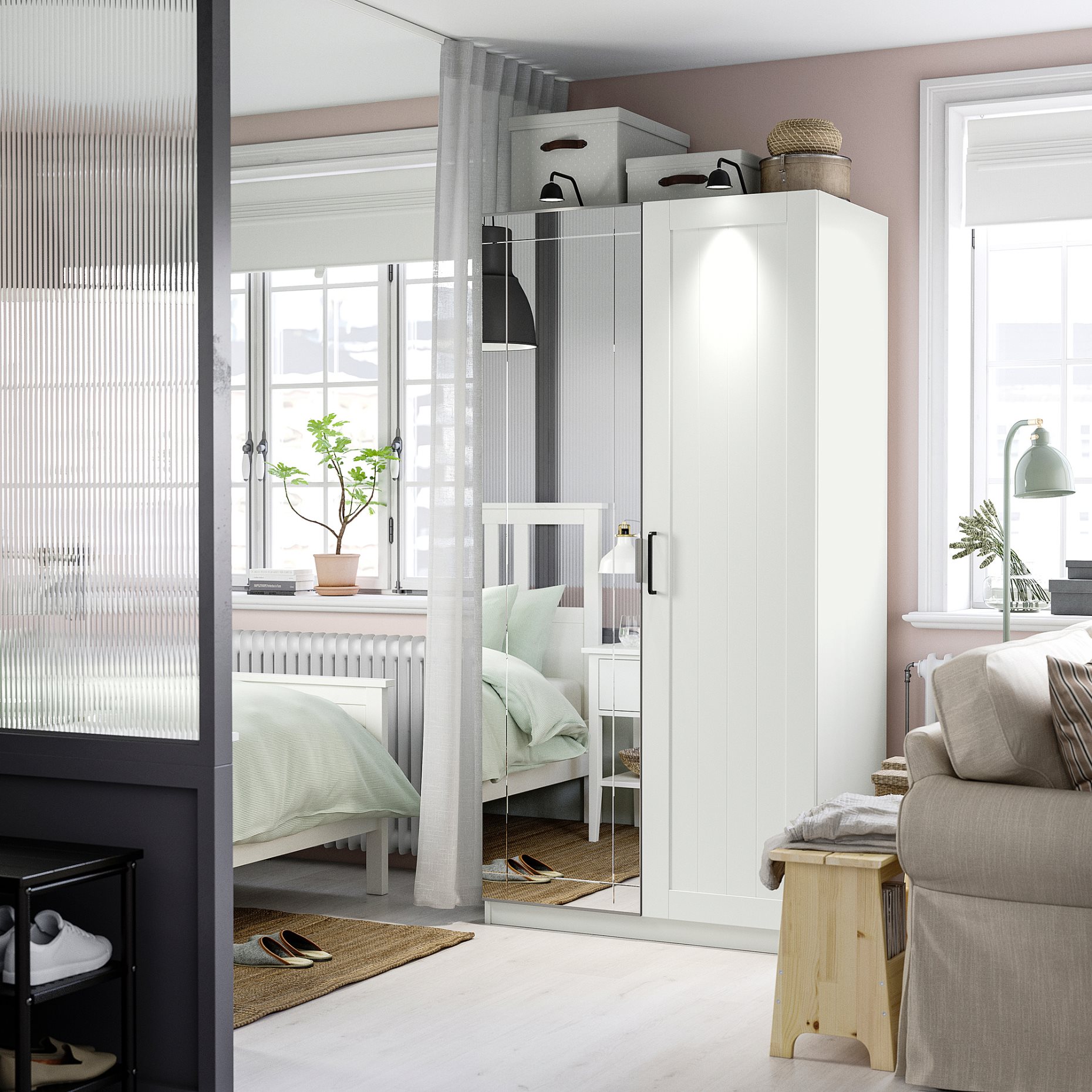 PAX/KAMMAR/GULL, wardrobe combination, 100x60x201 cm, 095.725.18