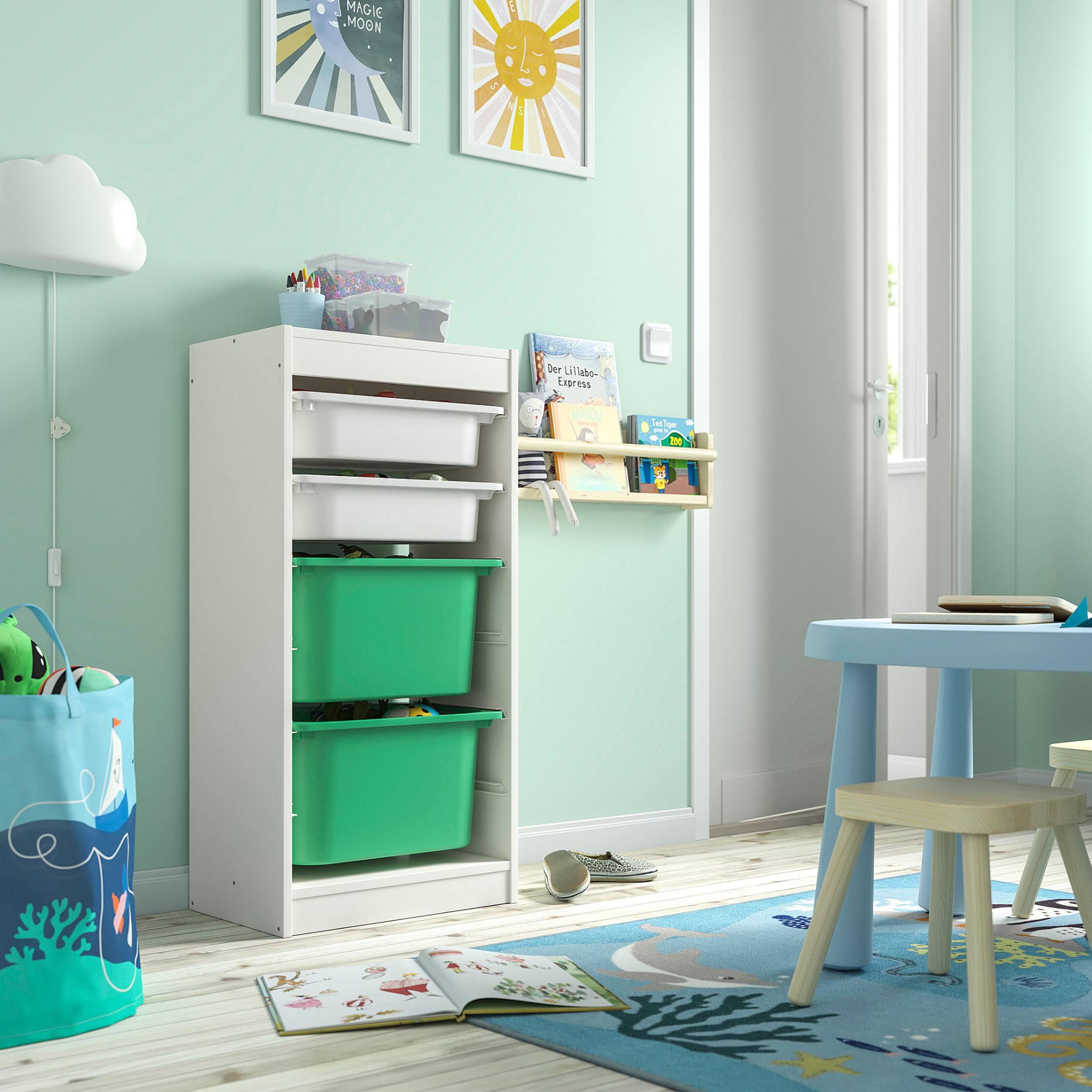 TROFAST, storage combination with boxes, 46x30x94 cm, 095.751.64